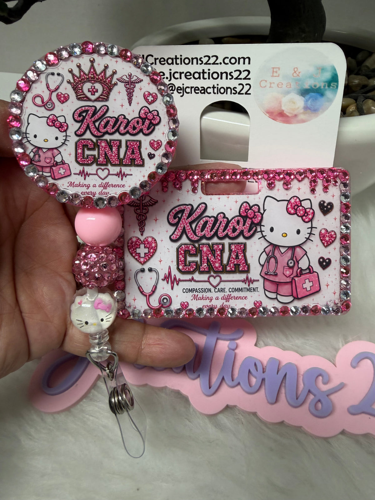 Bedazzled HK Name Badge Set