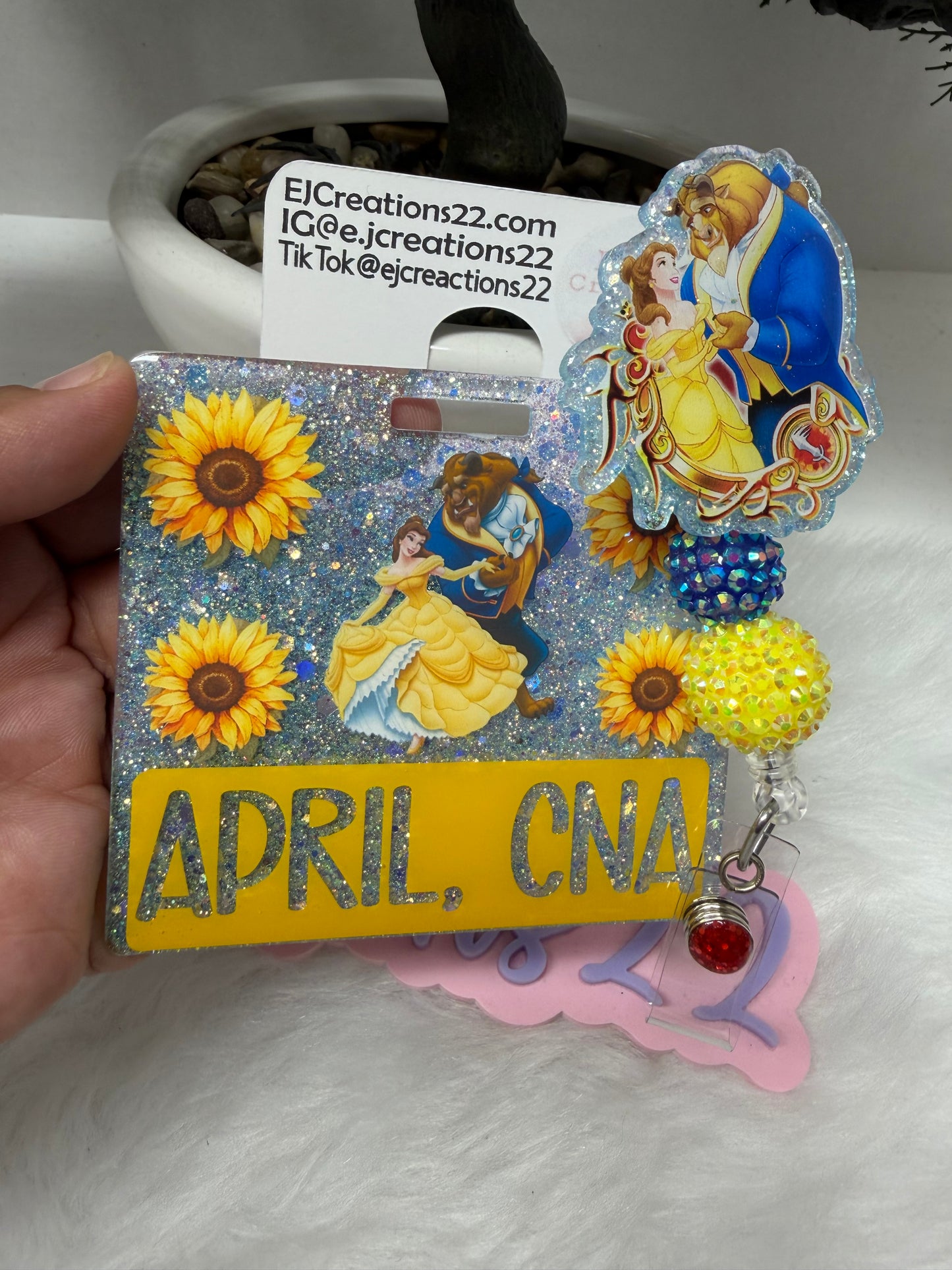 Sunflowers Beast and Beauty Badge Buddy Set