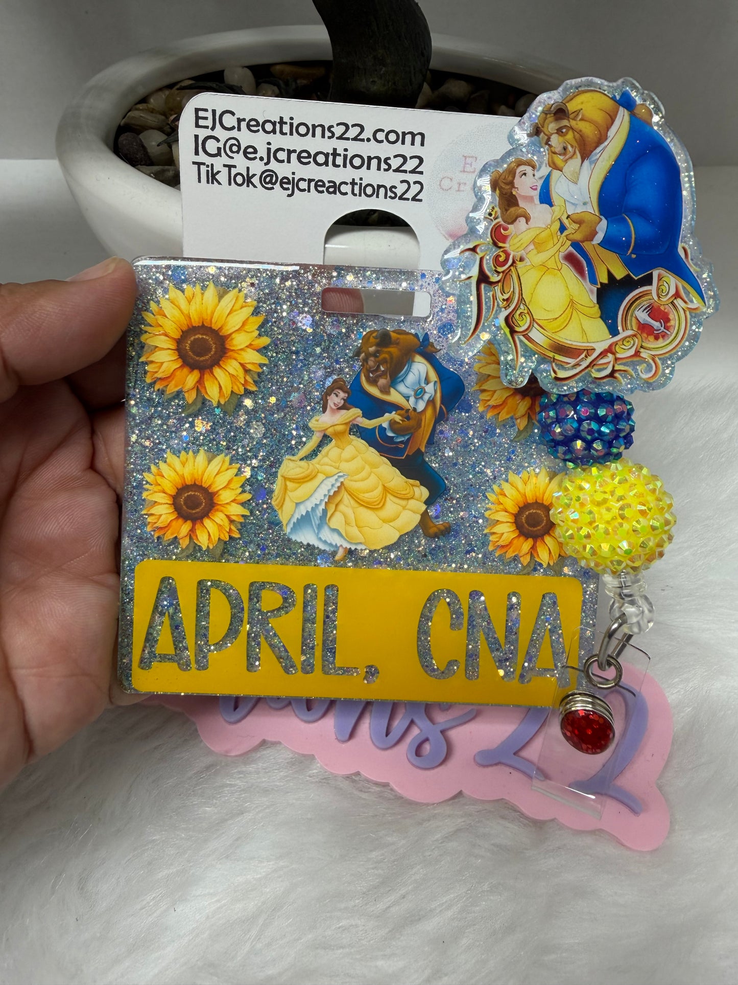 Sunflowers Beast and Beauty Badge Buddy Set