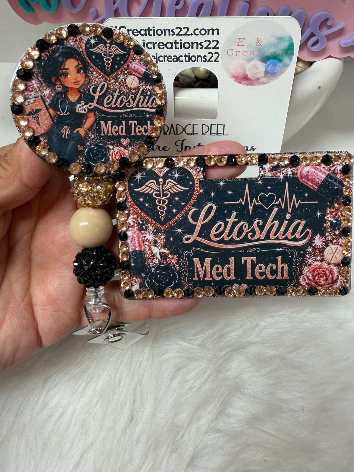BEDAZZLE NAME BADGE SET