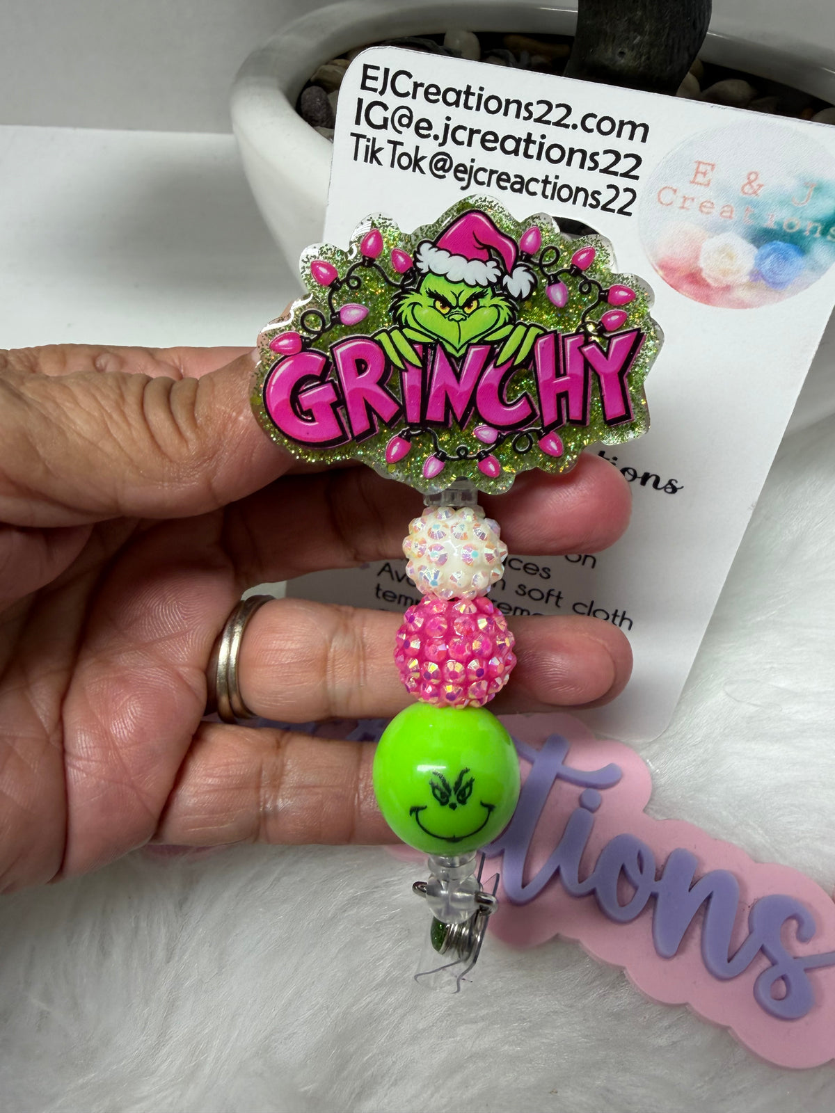 Grinchy Badge Reel