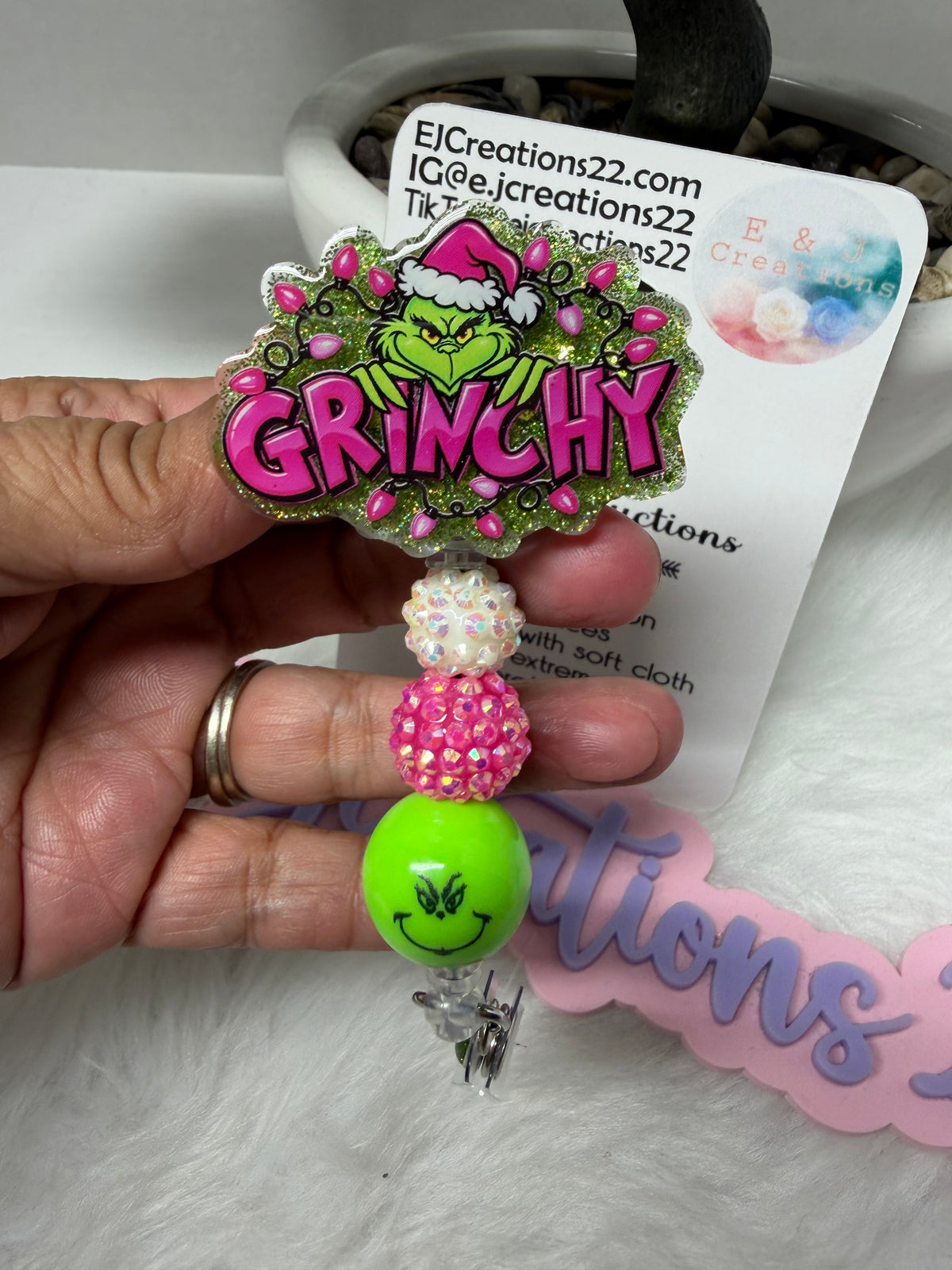 Grinchy Badge Reel