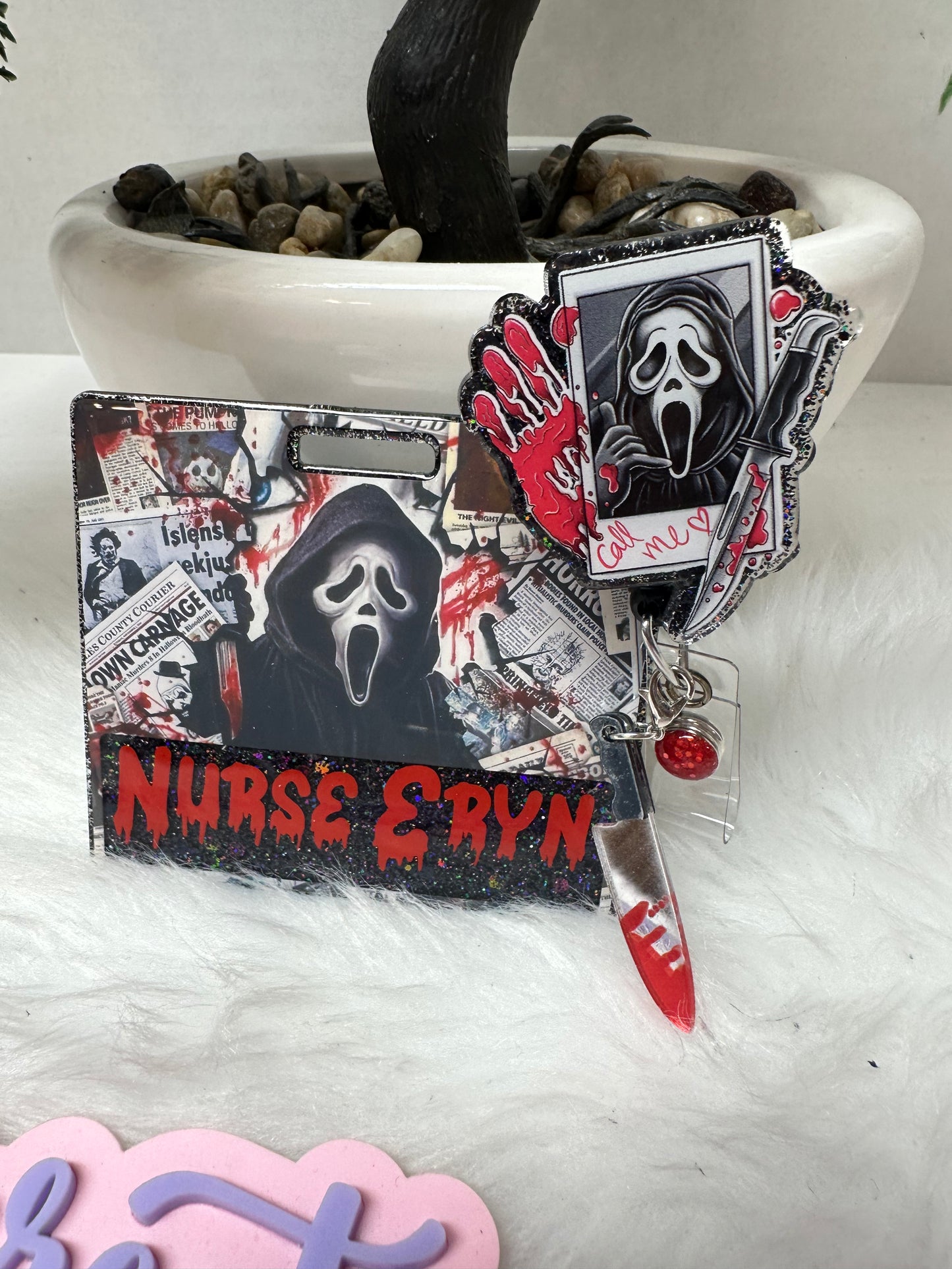 Horror Call me Badge Buddy Set