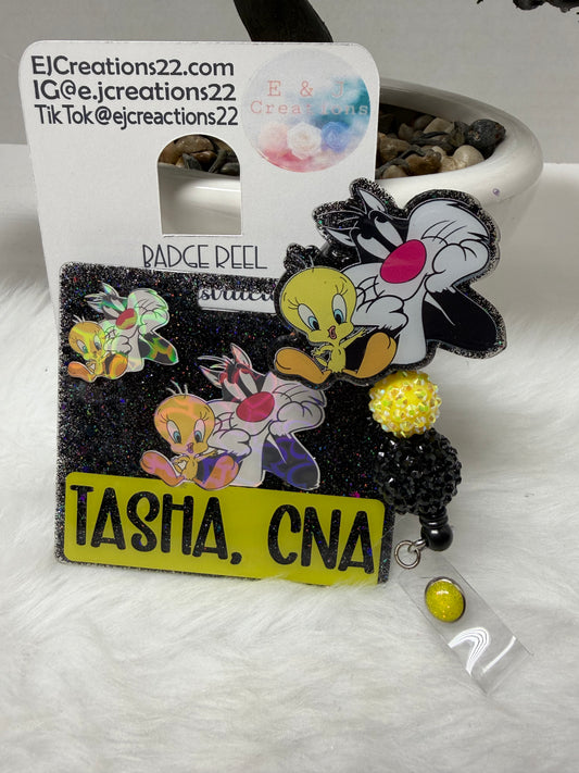 Cat and Bird Badge Buddy Set