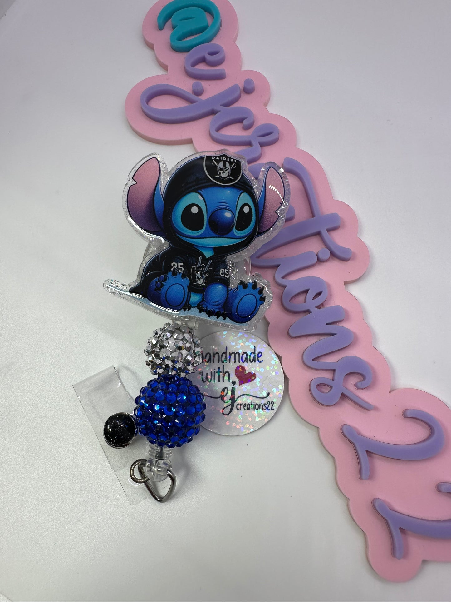 Blue Alien Silver Nation Badge Reel