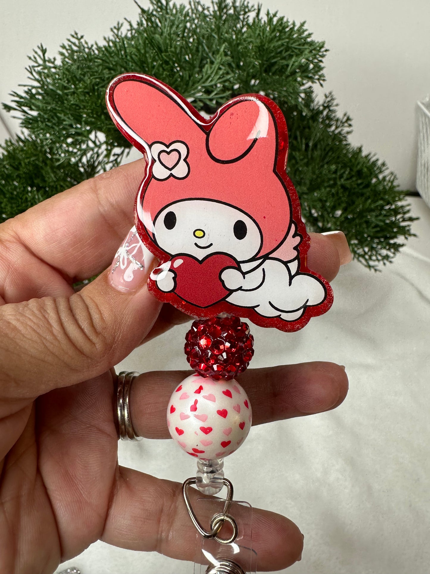 My Melody Valentine Badge Reel