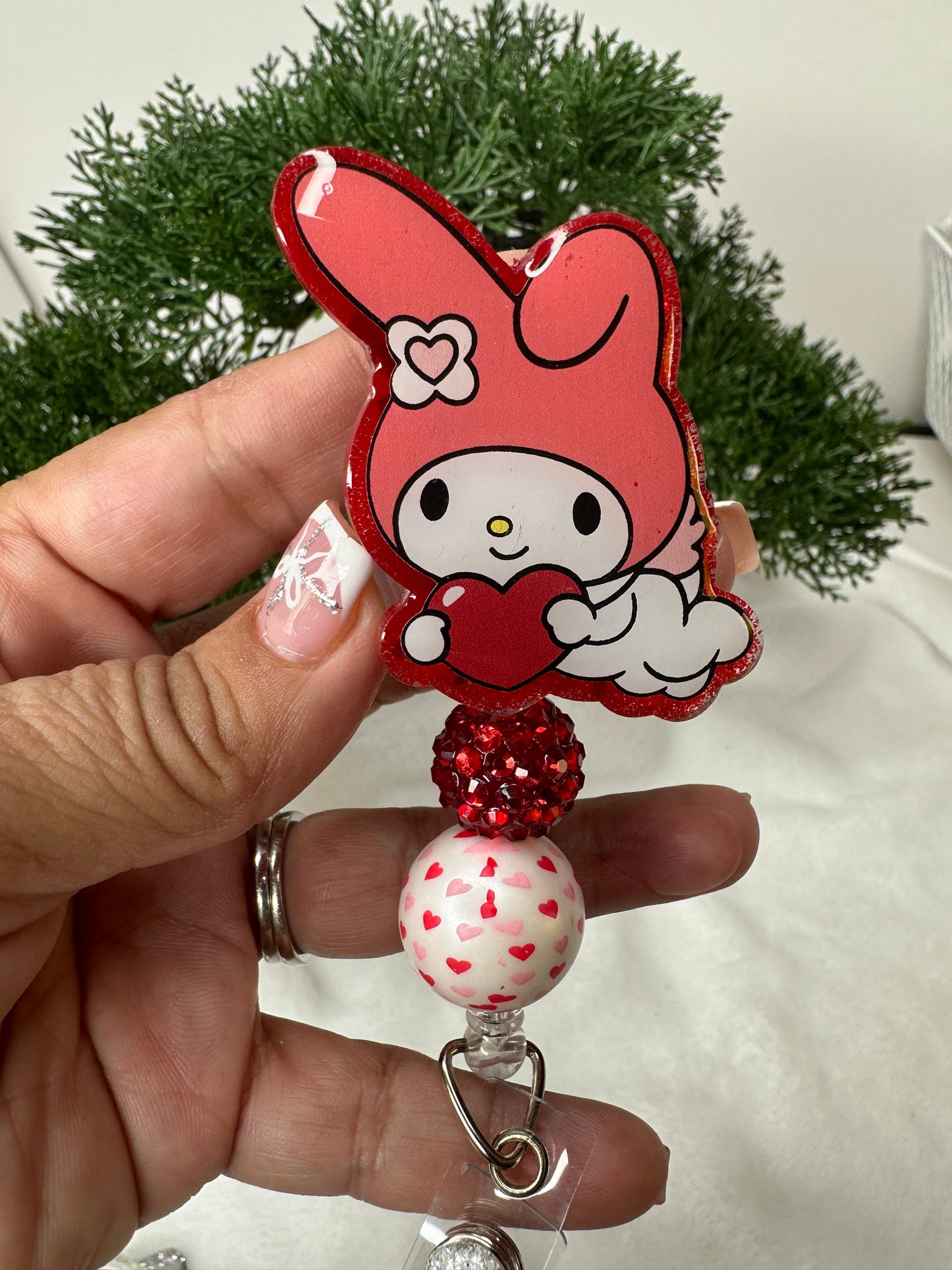 My Melody Valentine Badge Reel