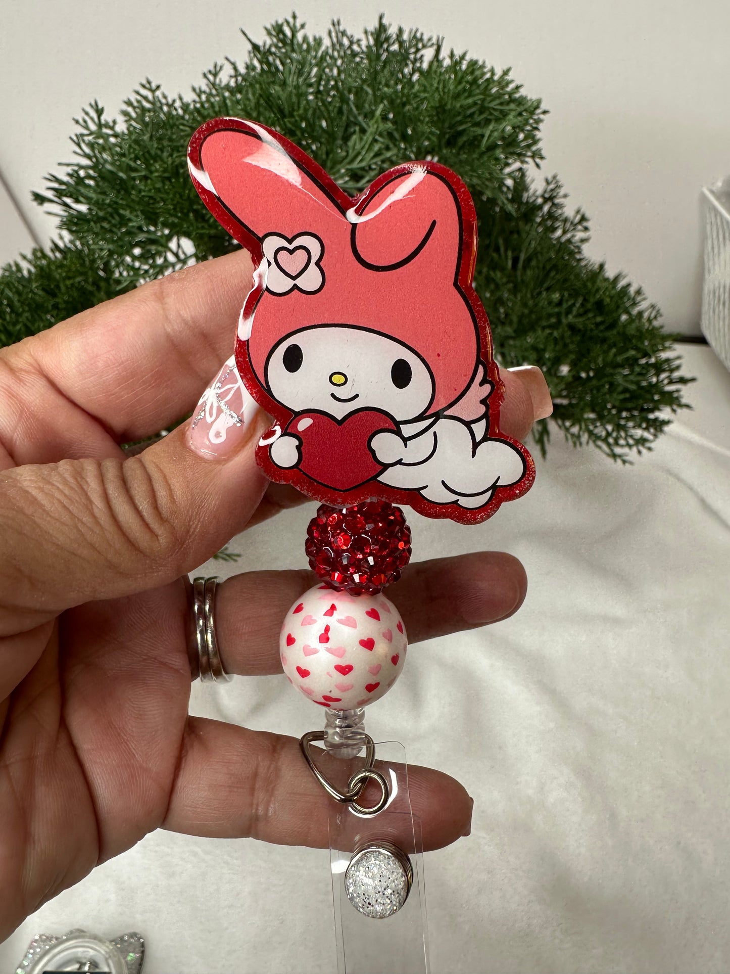 My Melody Valentine Badge Reel