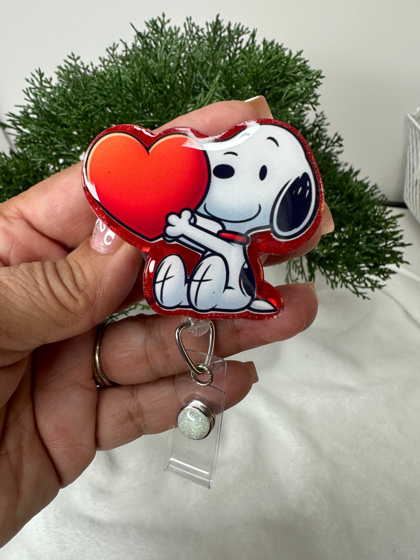 Valentine Pup Badge Reel