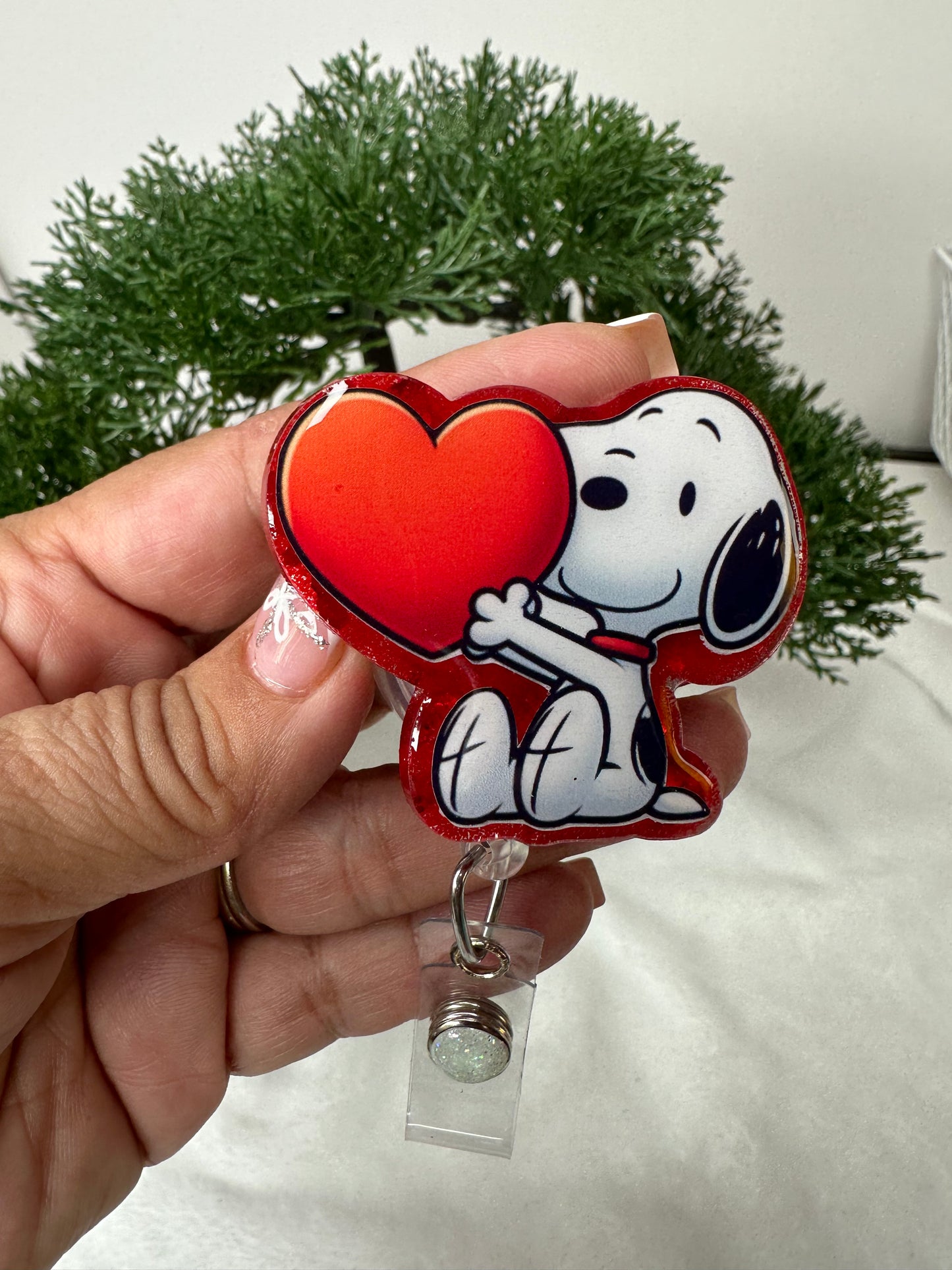 Valentine Pup Badge Reel