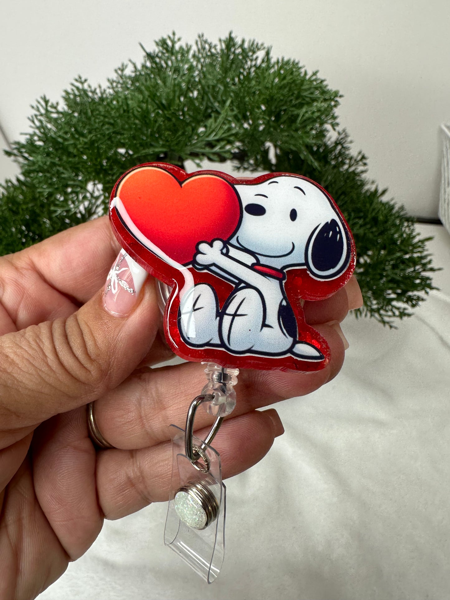 Valentine Pup Badge Reel