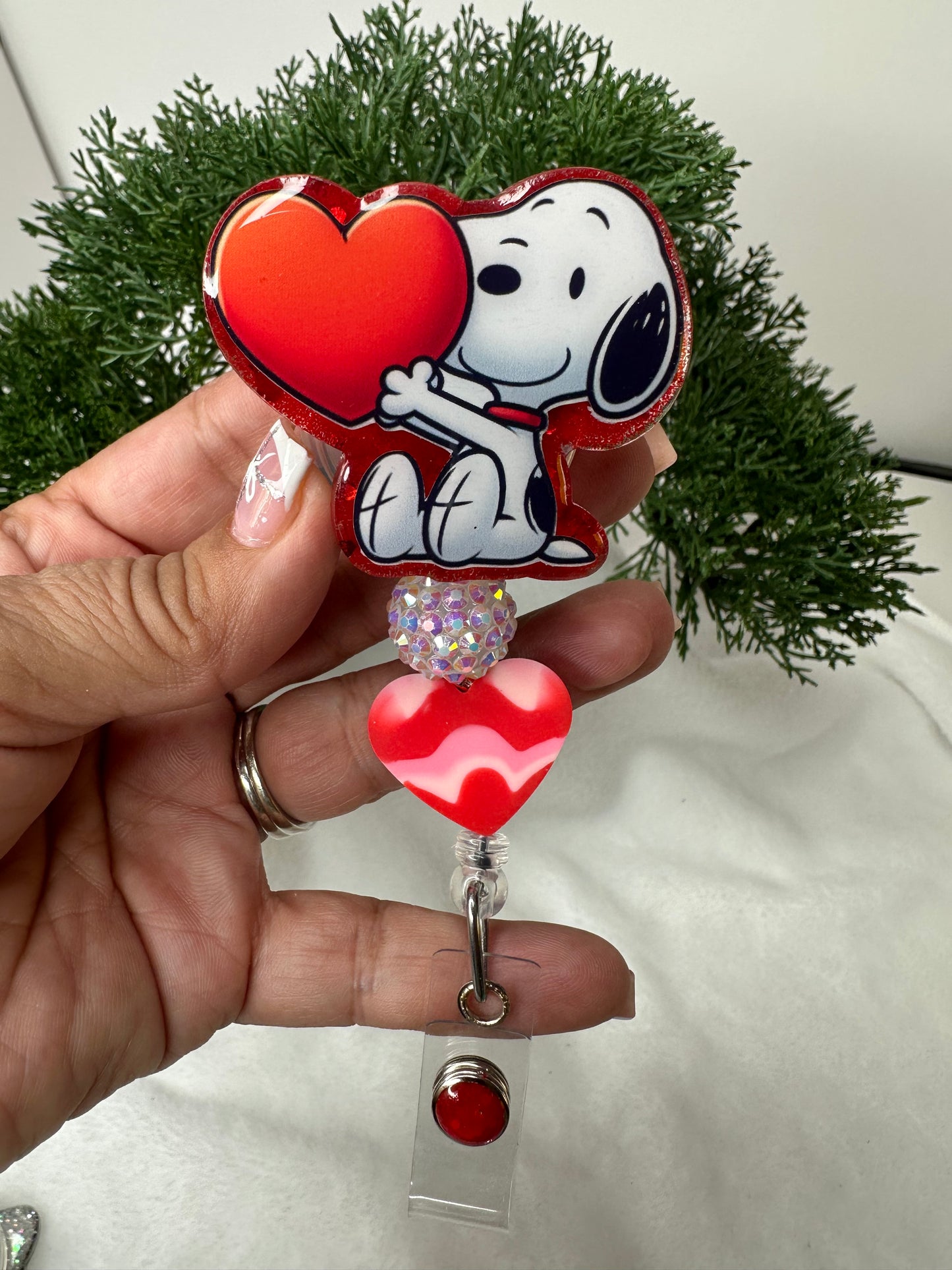 Valentine Pup Badge Reel