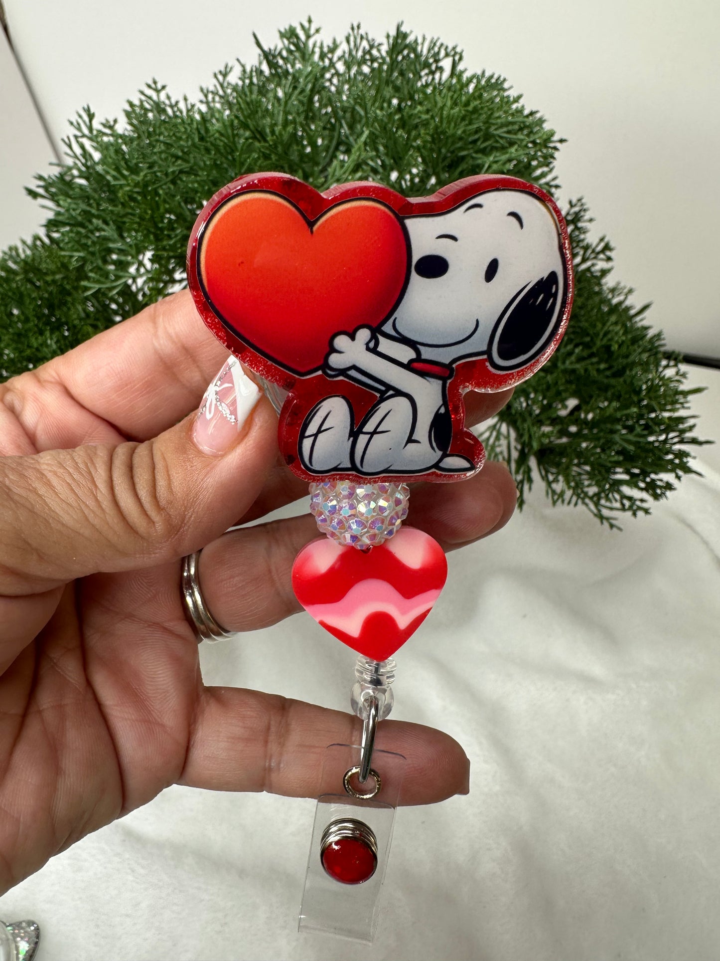 Valentine Pup Badge Reel