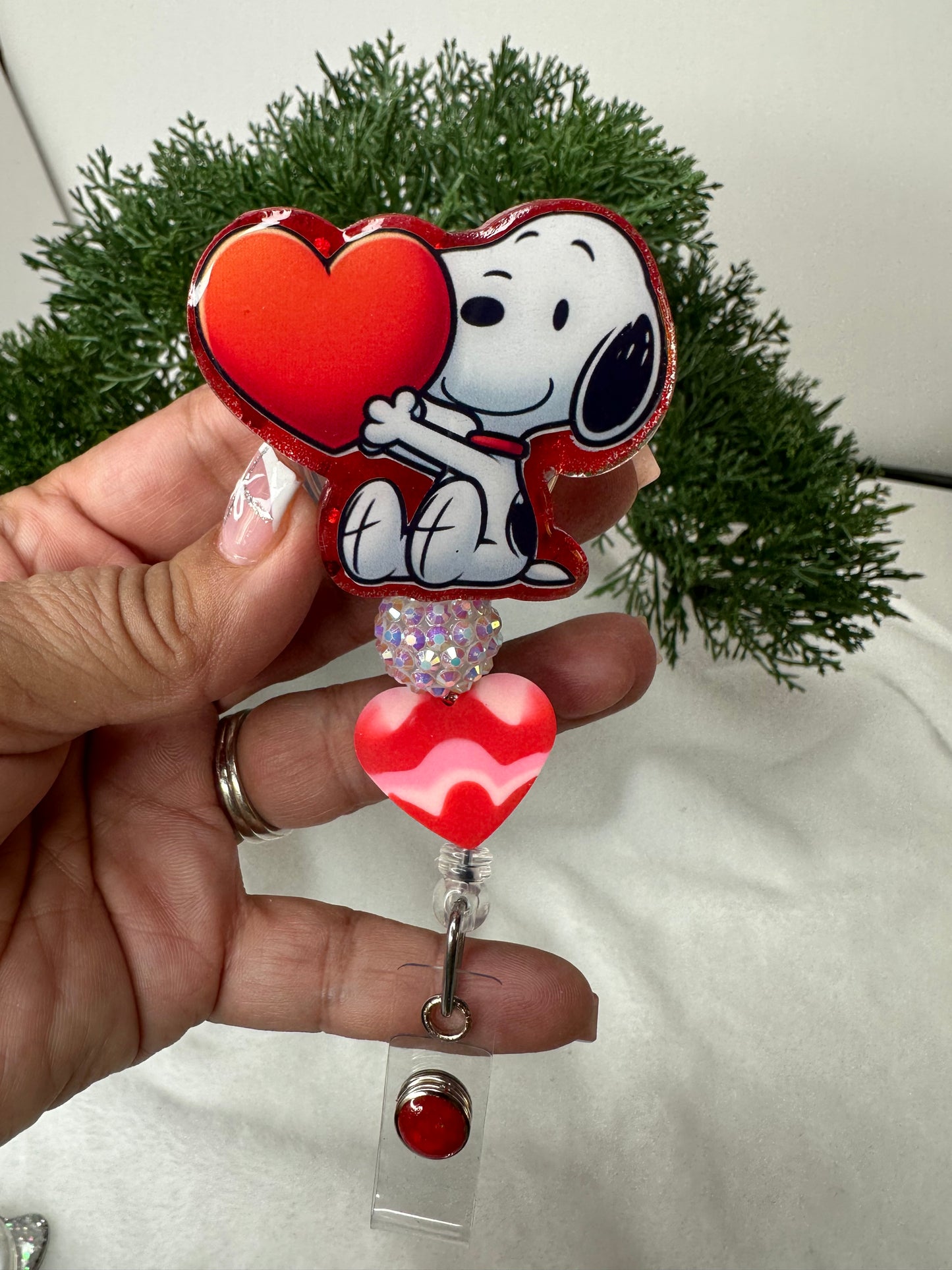 Valentine Pup Badge Reel