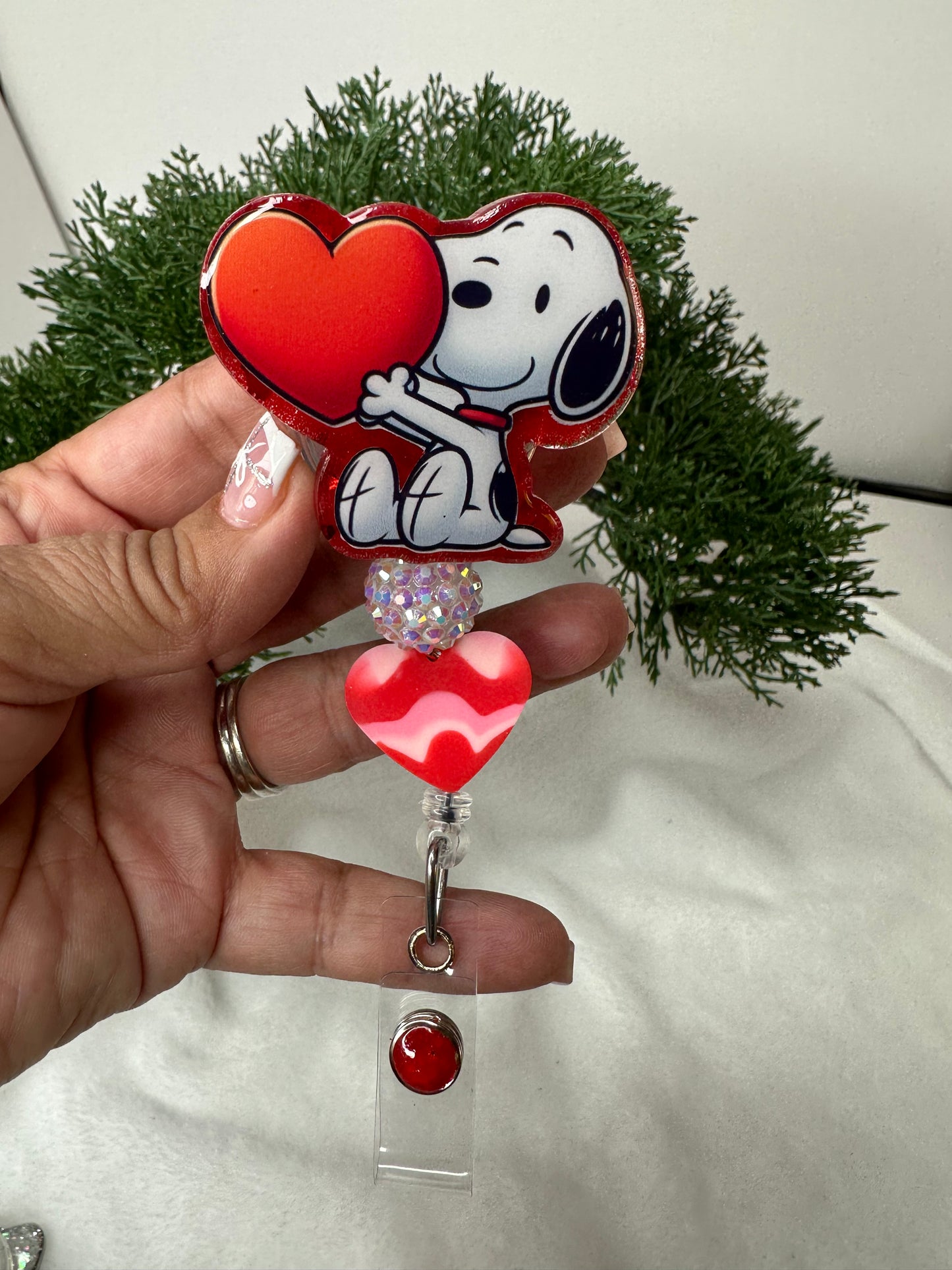 Valentine Pup Badge Reel