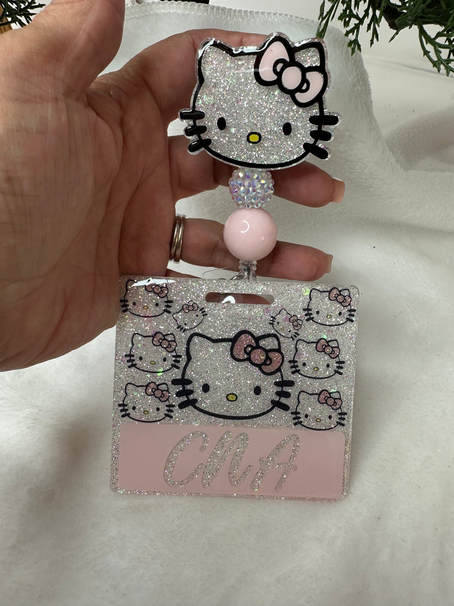 Light Pink  Kitty Badge Buddy Set