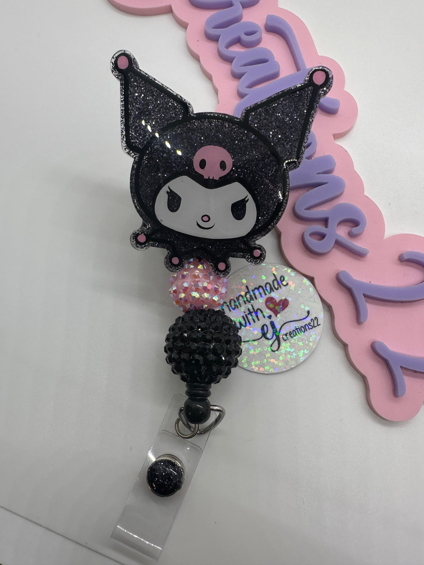 Kawaii Kuro Sn-rio Badge Reel