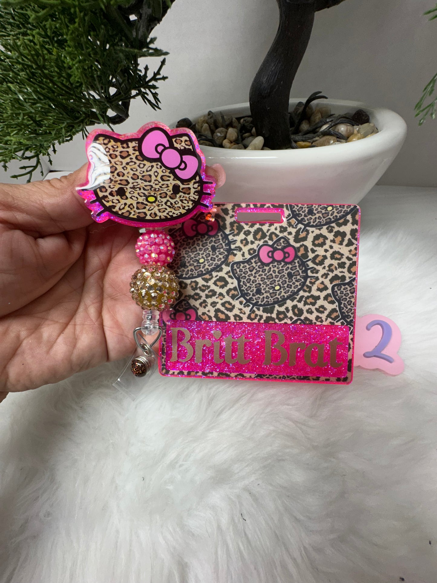 Kitty Leopard Badge Buddy Set