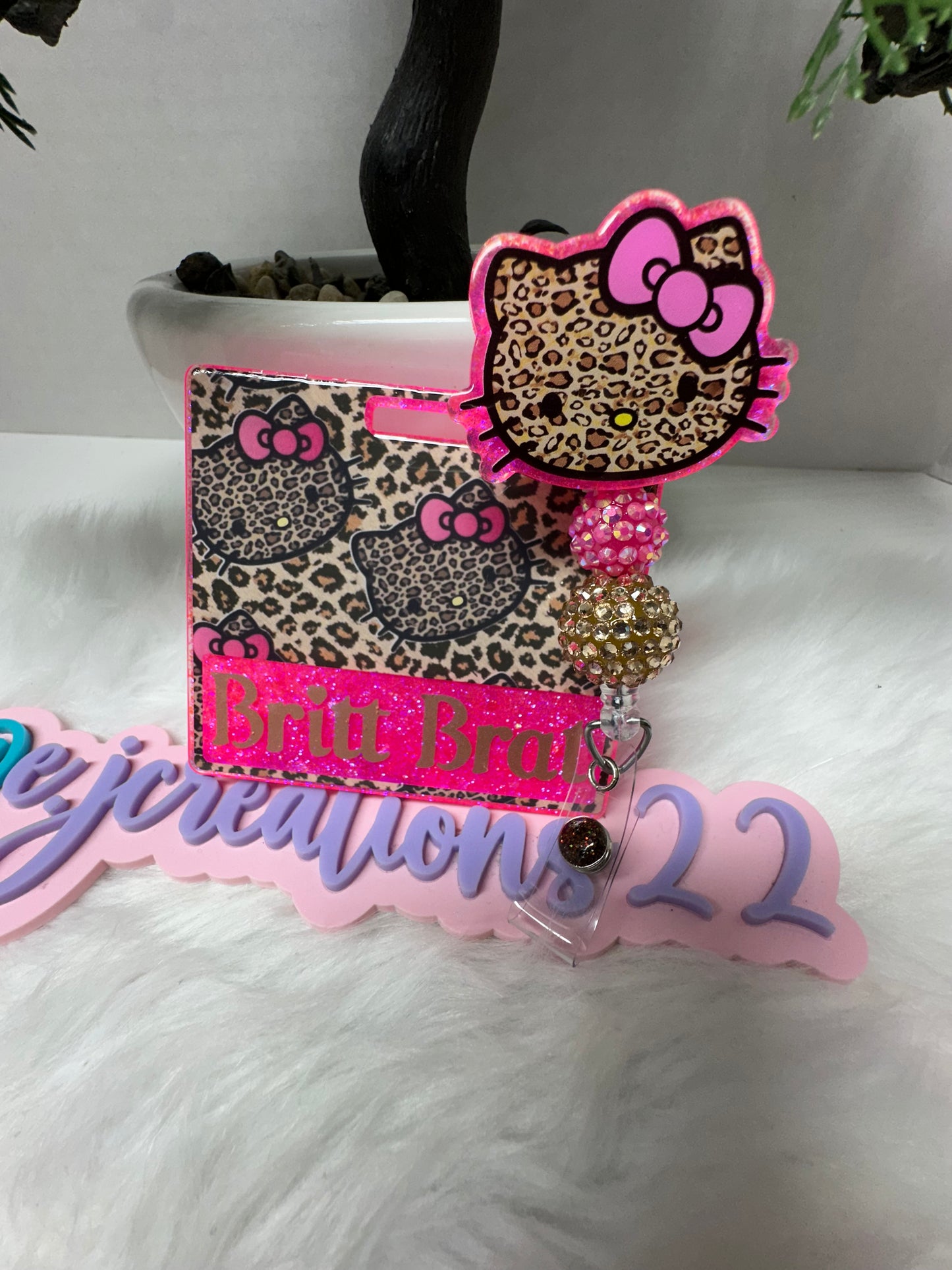 Kitty Leopard Badge Buddy Set