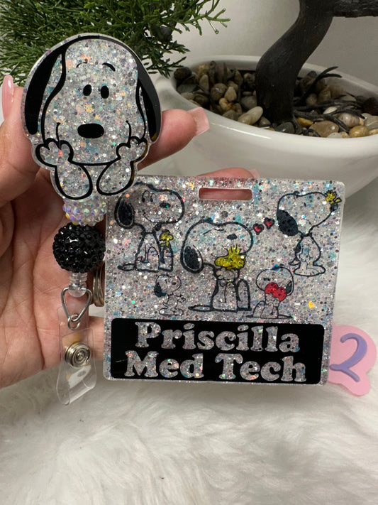 White Pup Badge Buddy Set