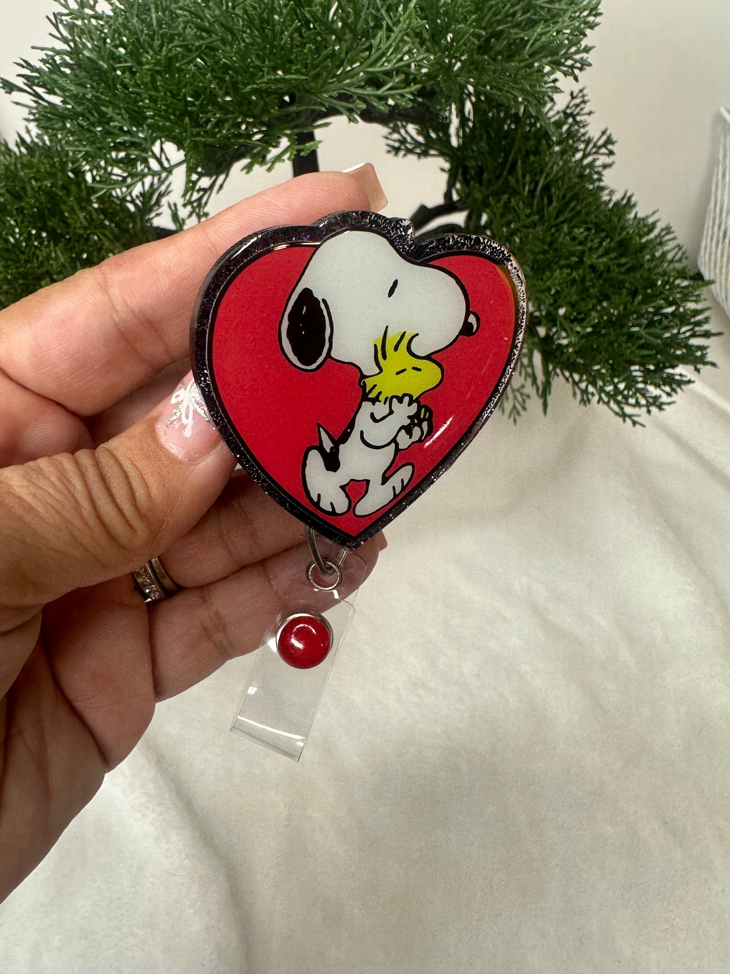 Valentine Pup Badge Reel