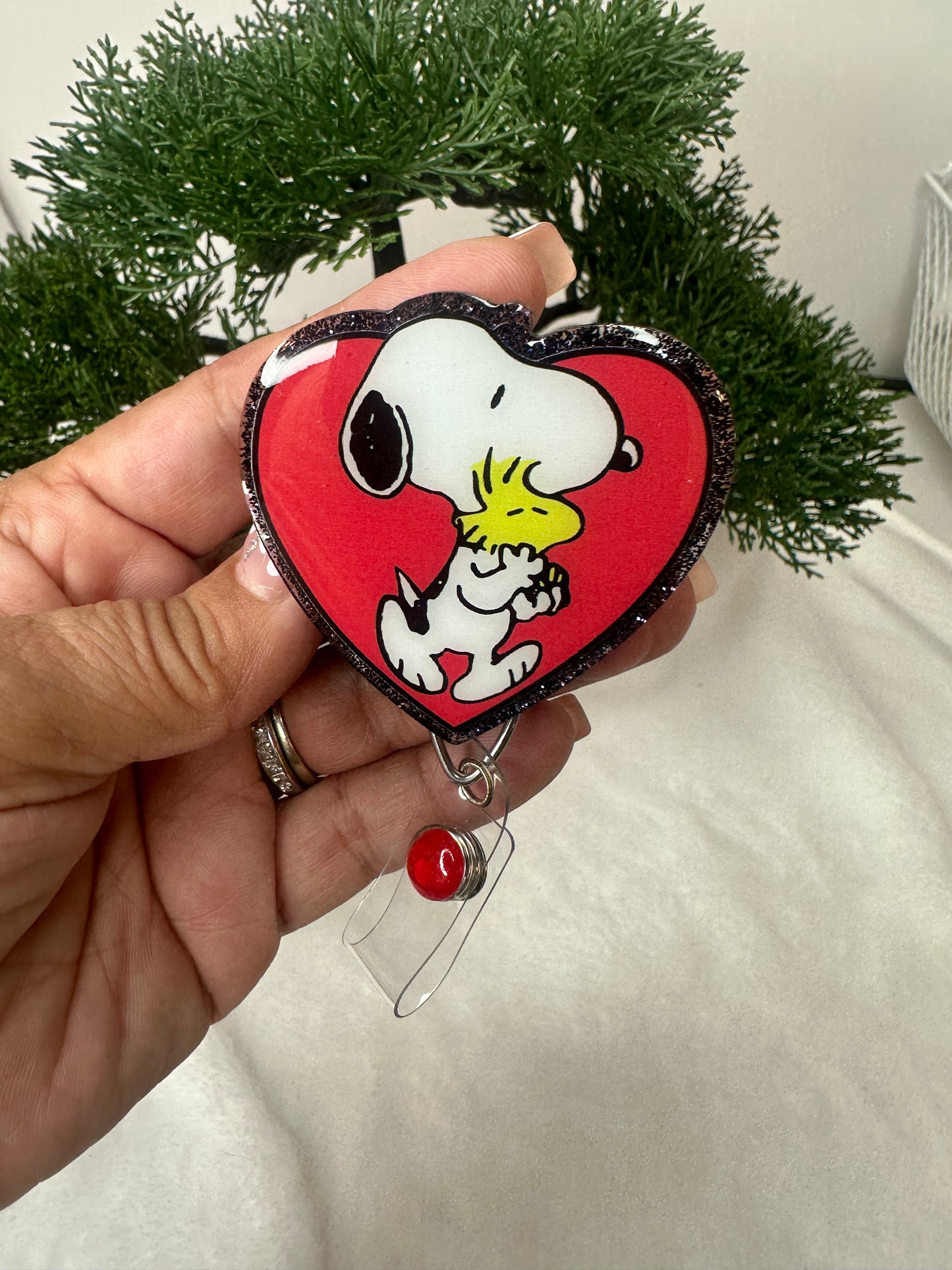 Valentine Pup Badge Reel