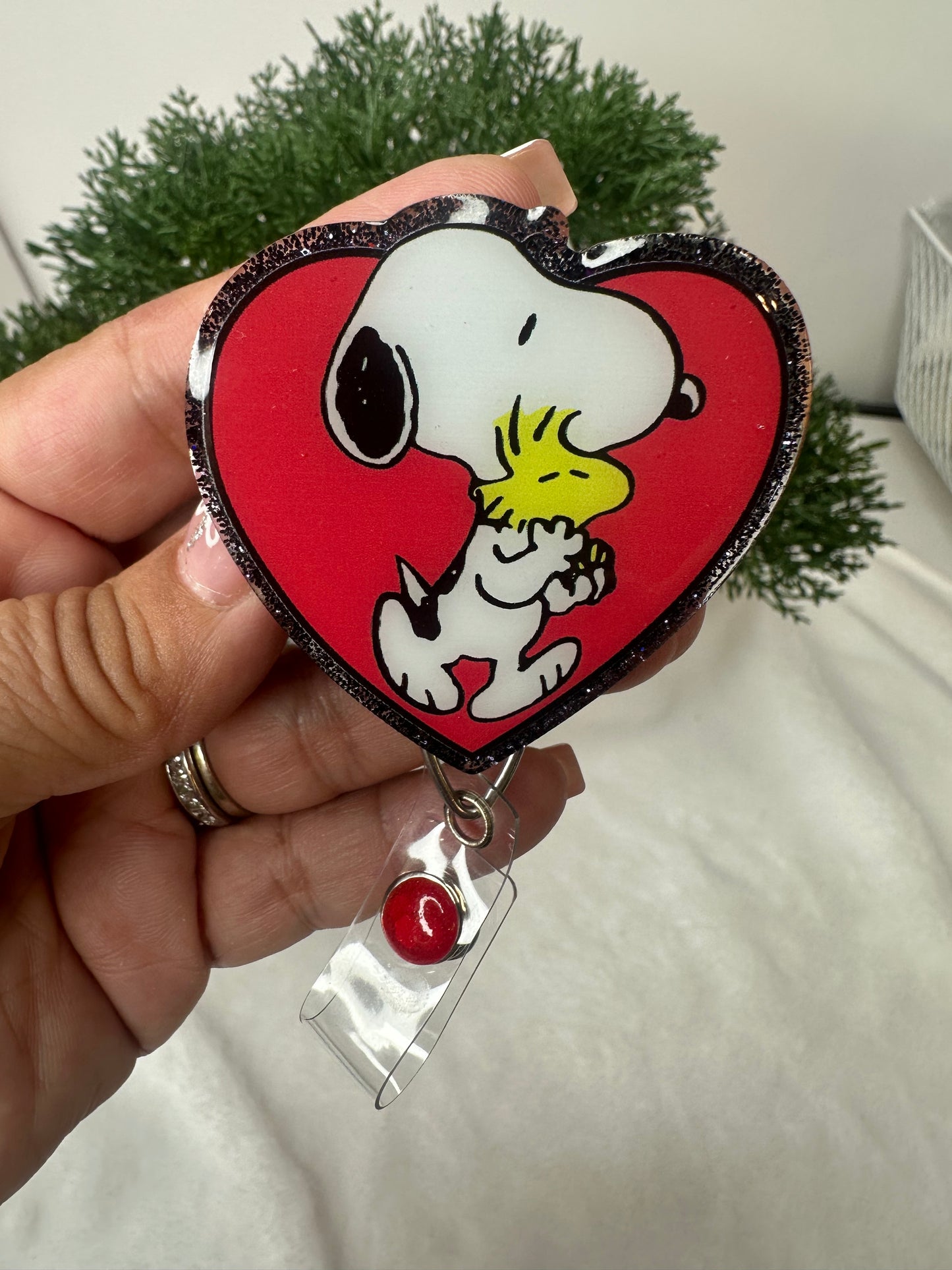 Valentine Pup Badge Reel