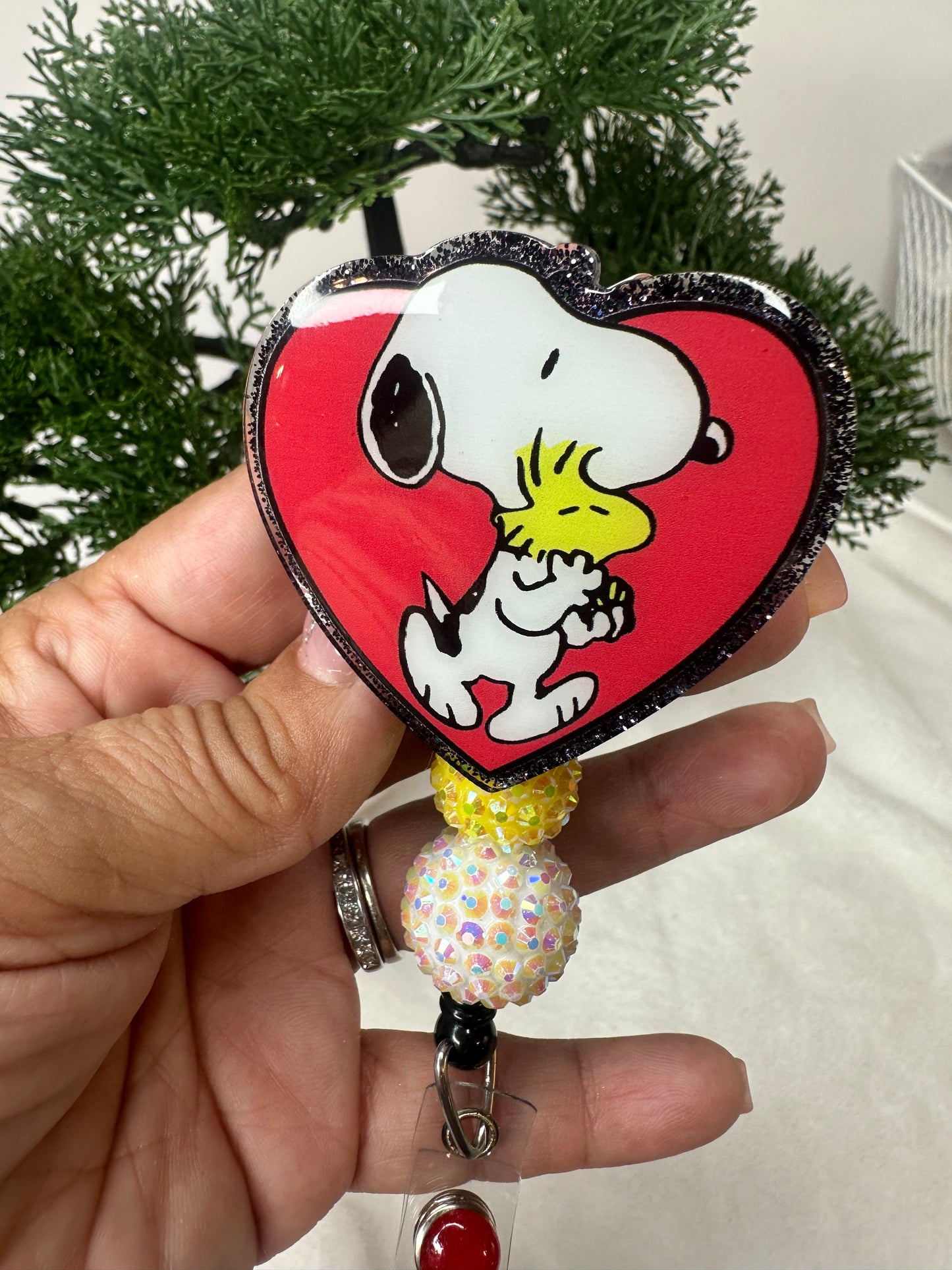 Valentine Pup Badge Reel