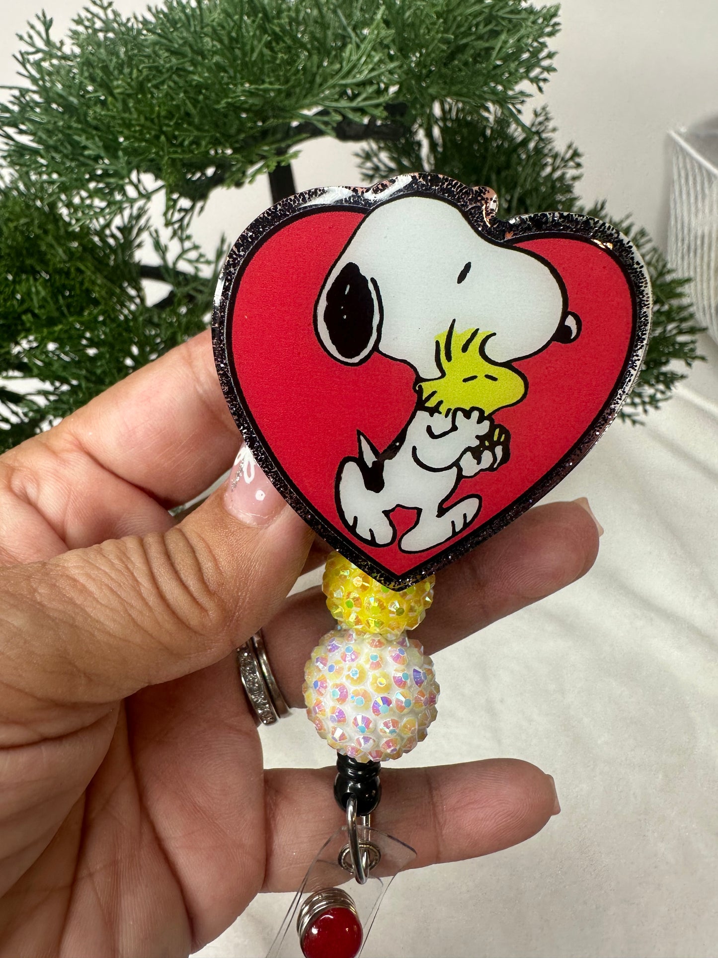 Valentine Pup Badge Reel