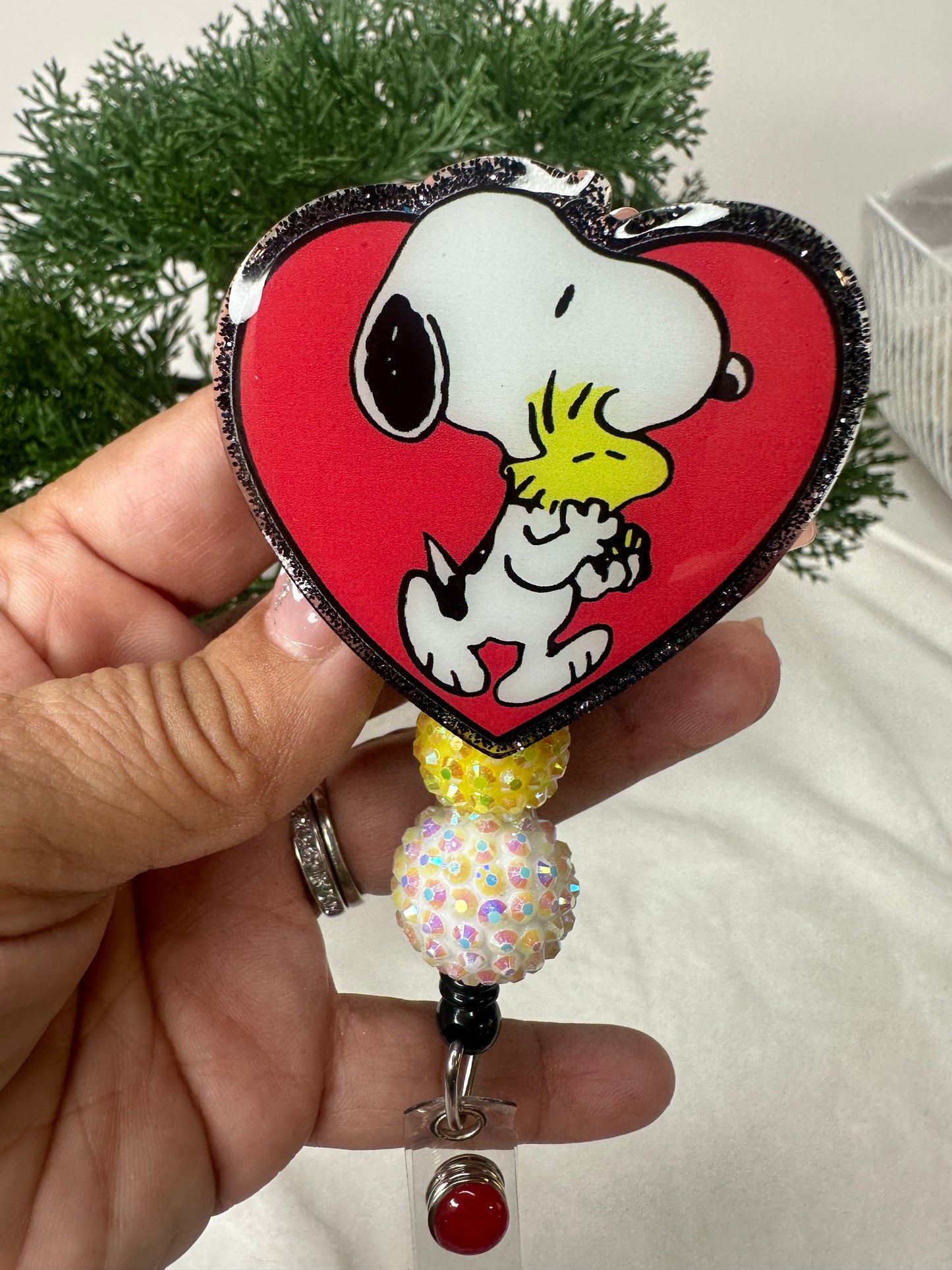 Valentine Pup Badge Reel