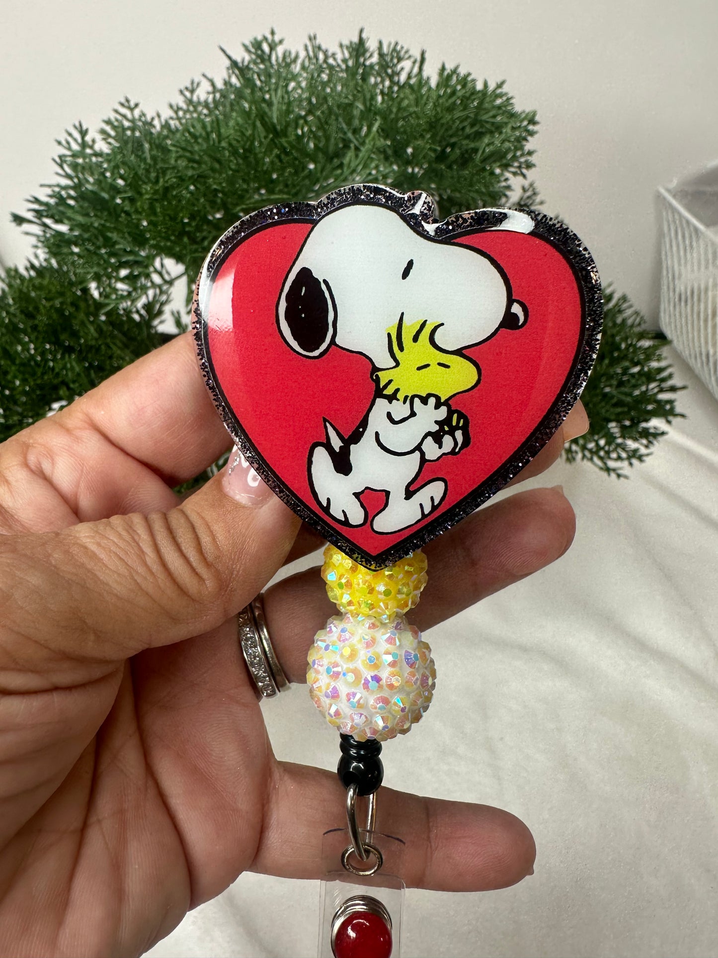 Valentine Pup Badge Reel