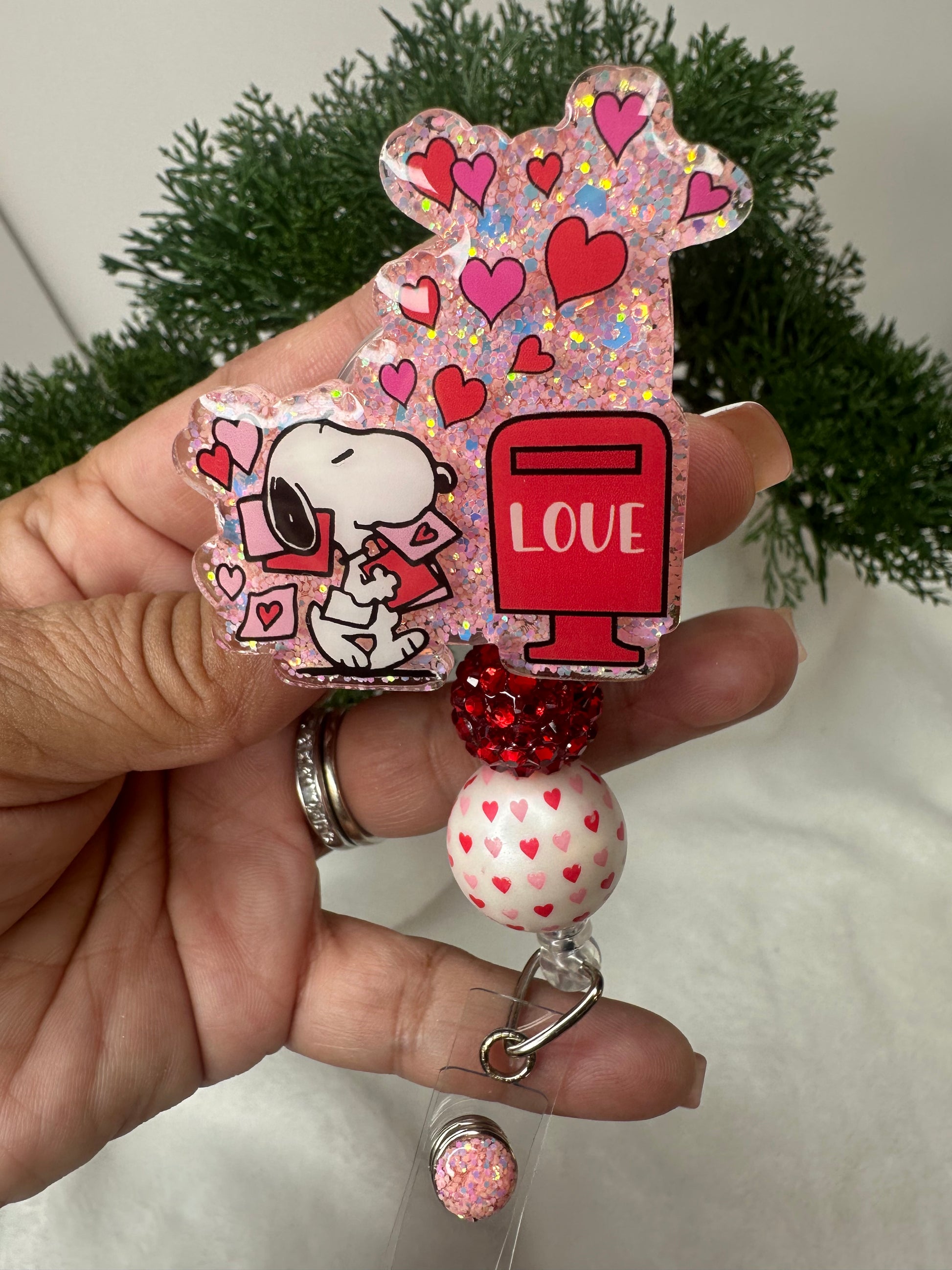 LOVE Valentine Pup Badge Reel - Valentine Collection at EJCreations22