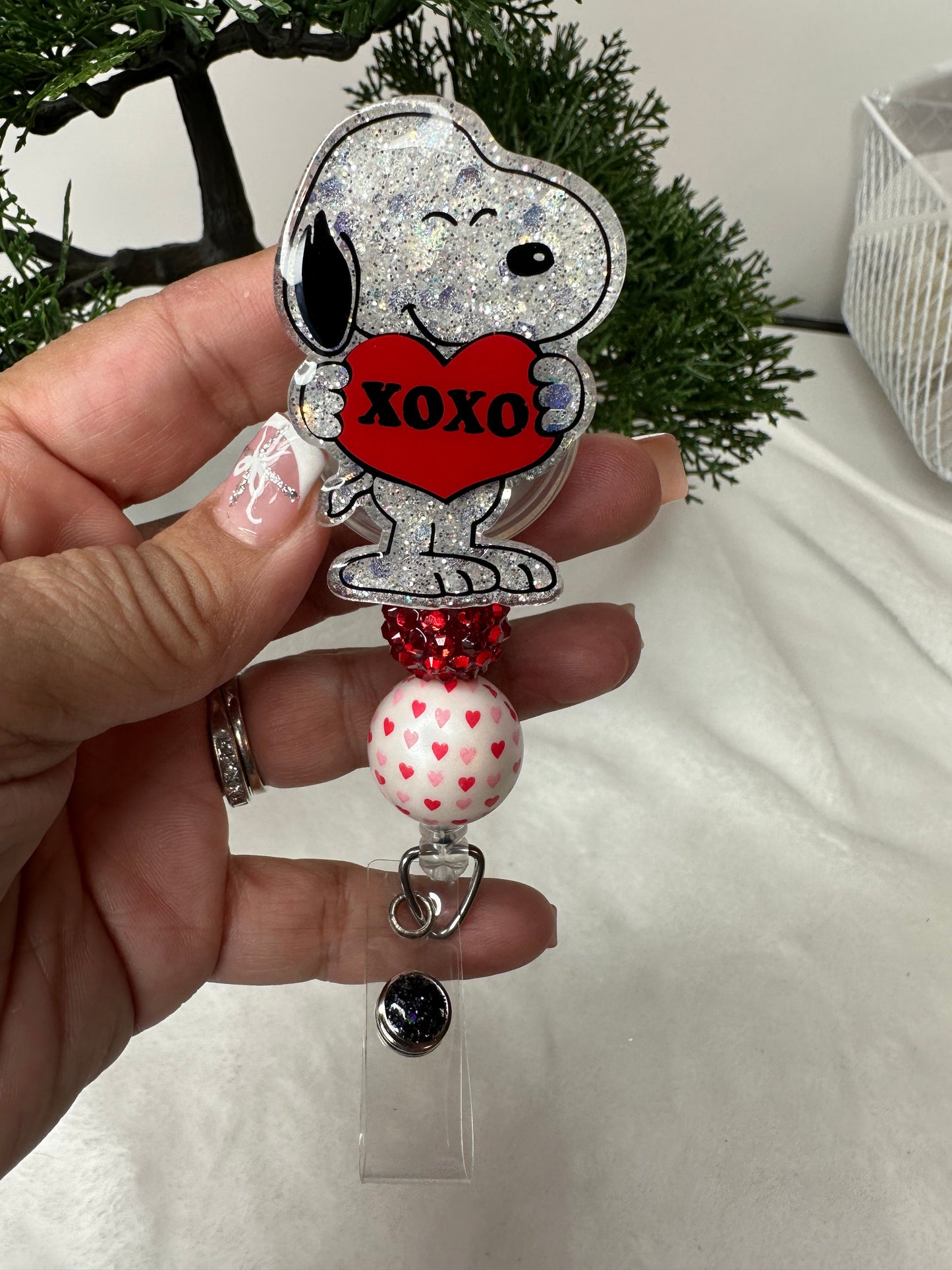 XOXO Puppy Badge Reel