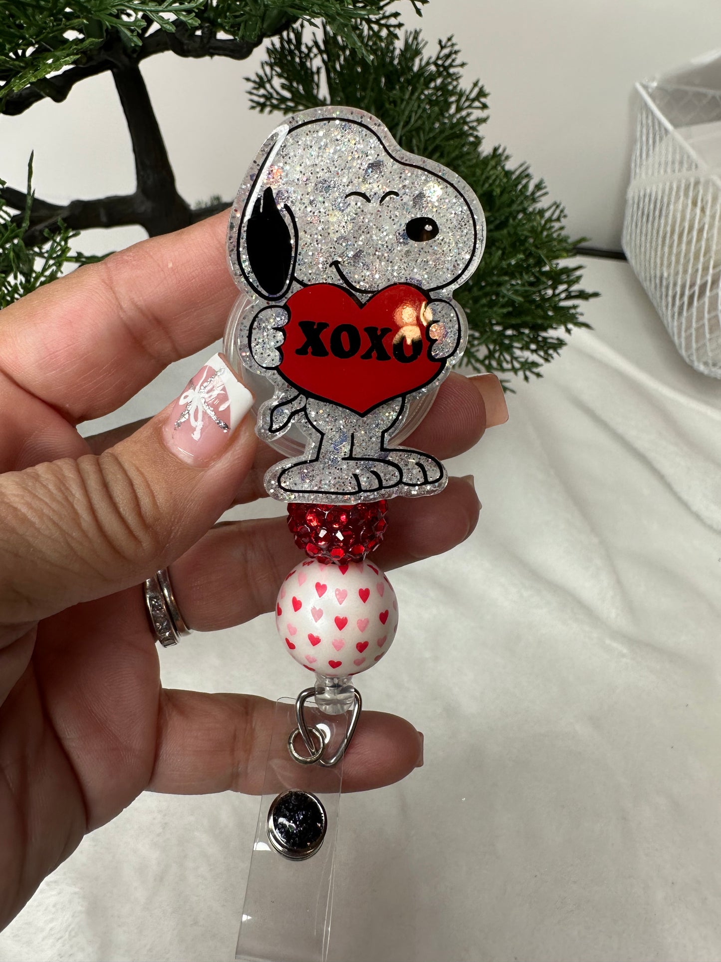 XOXO Puppy Badge Reel