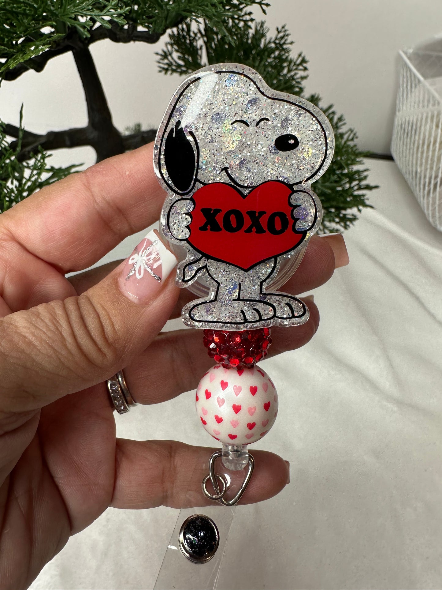 XOXO Puppy Badge Reel