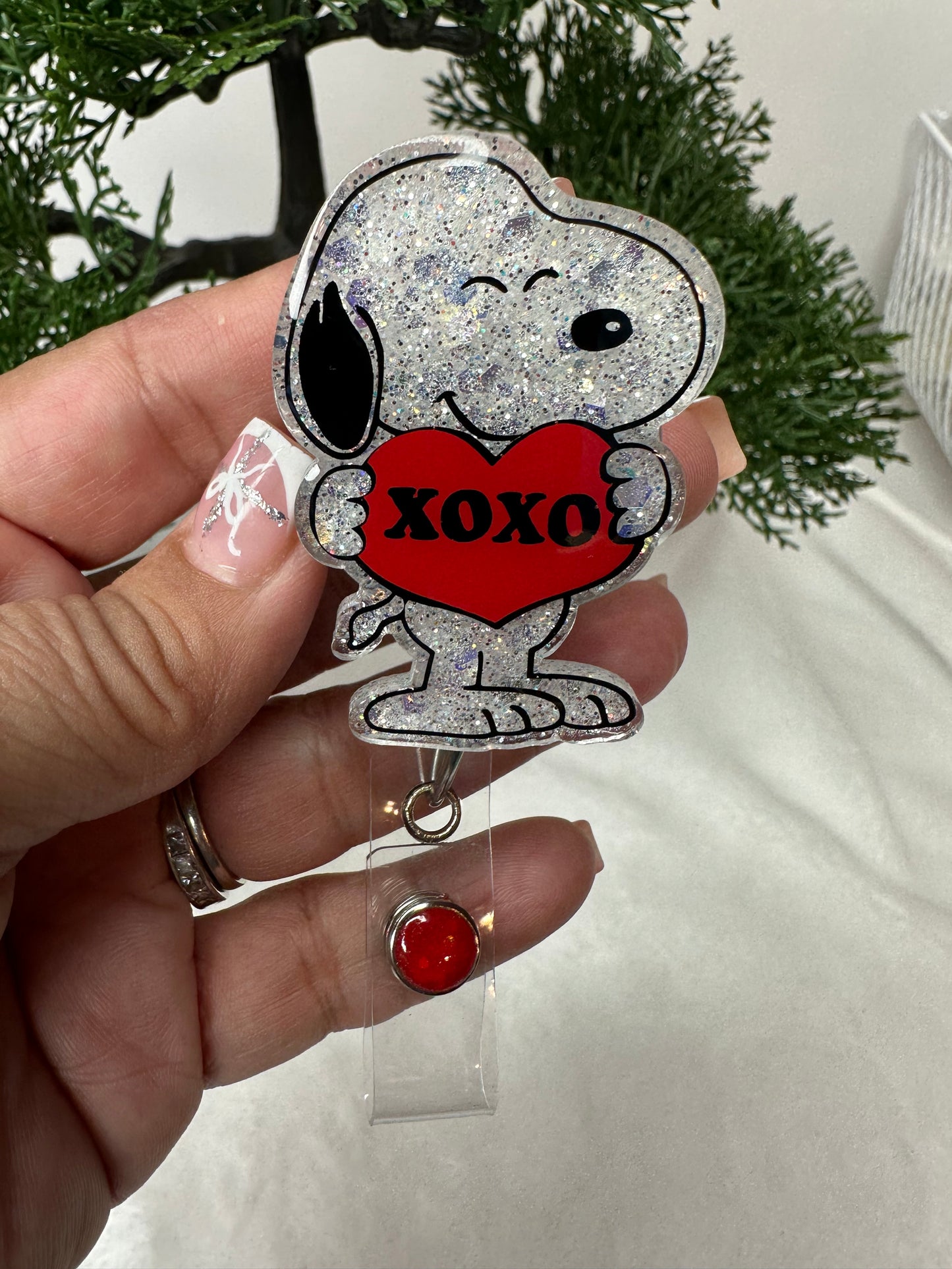 XOXO Puppy Badge Reel