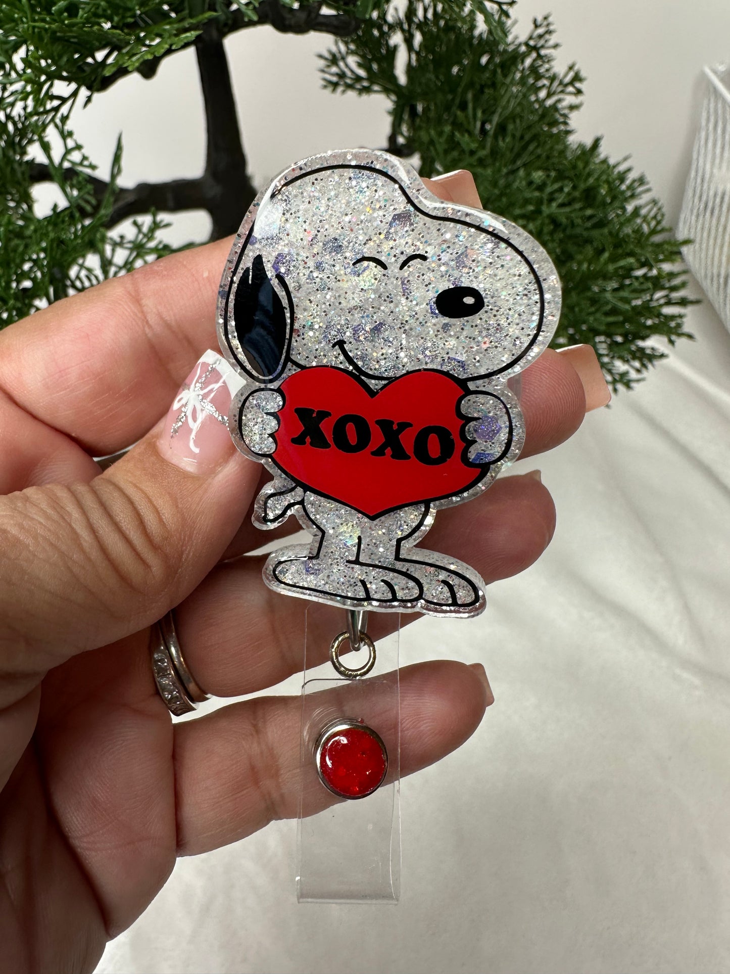 XOXO Puppy Badge Reel