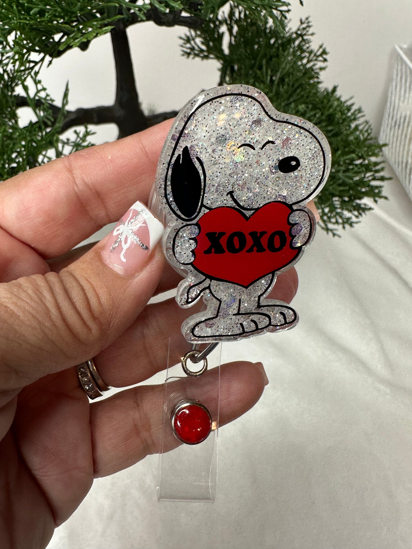 XOXO Puppy Badge Reel