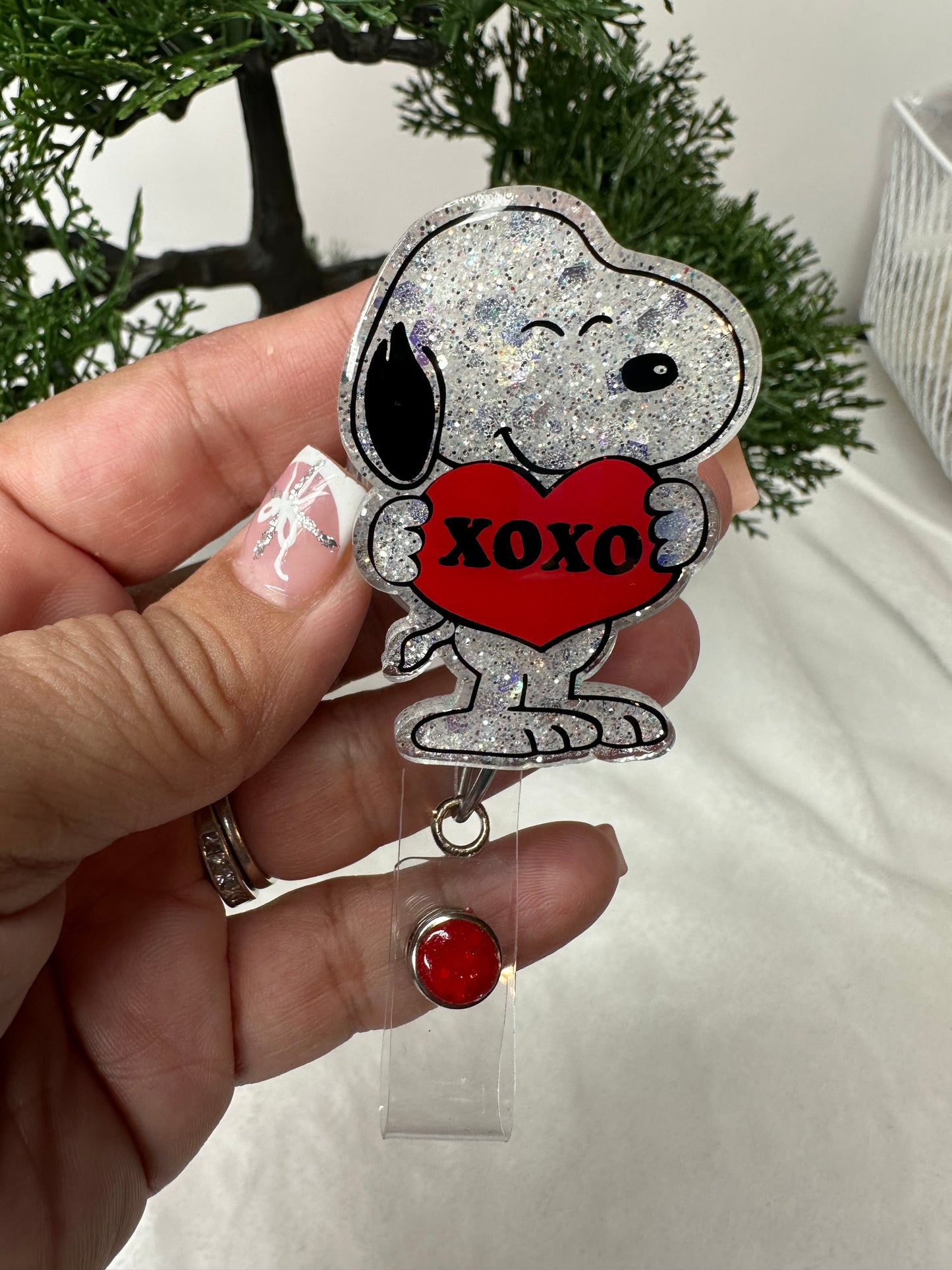 XOXO Puppy Badge Reel