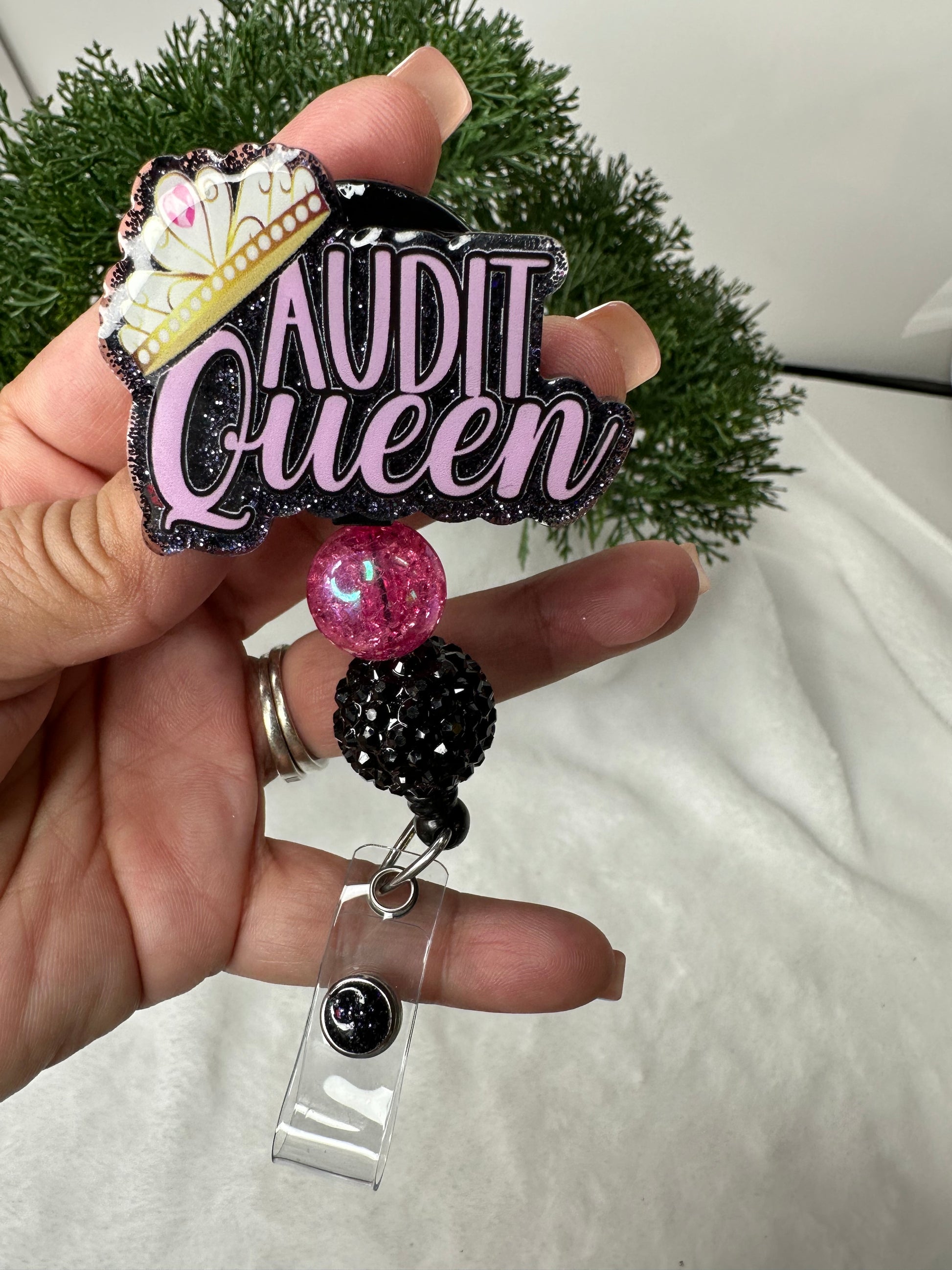 Audit Queen Badge Reel - Badge Reels for nurse - ejcreations22 