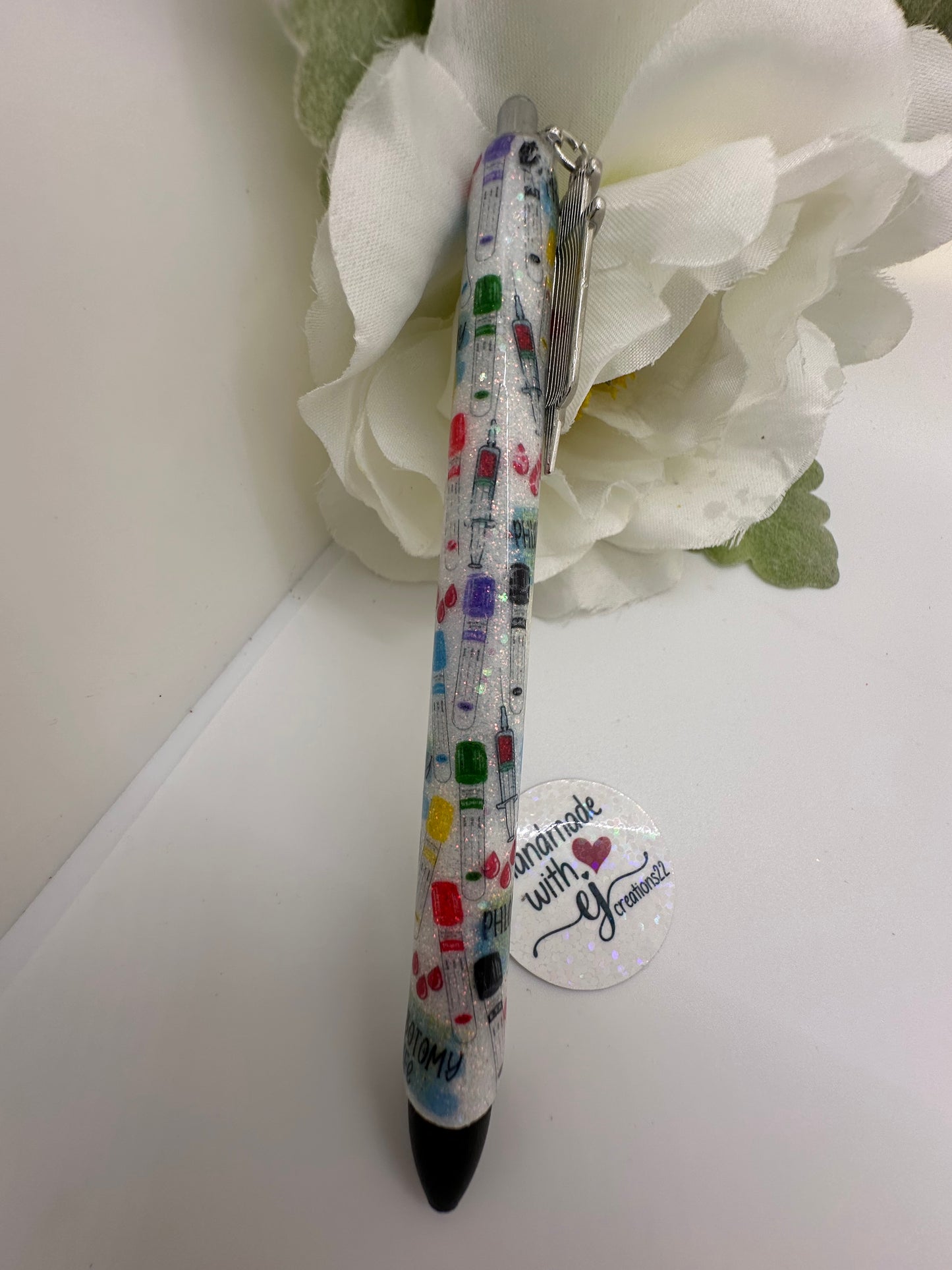 Phlebotomy Life Epoxy Glitter Pen