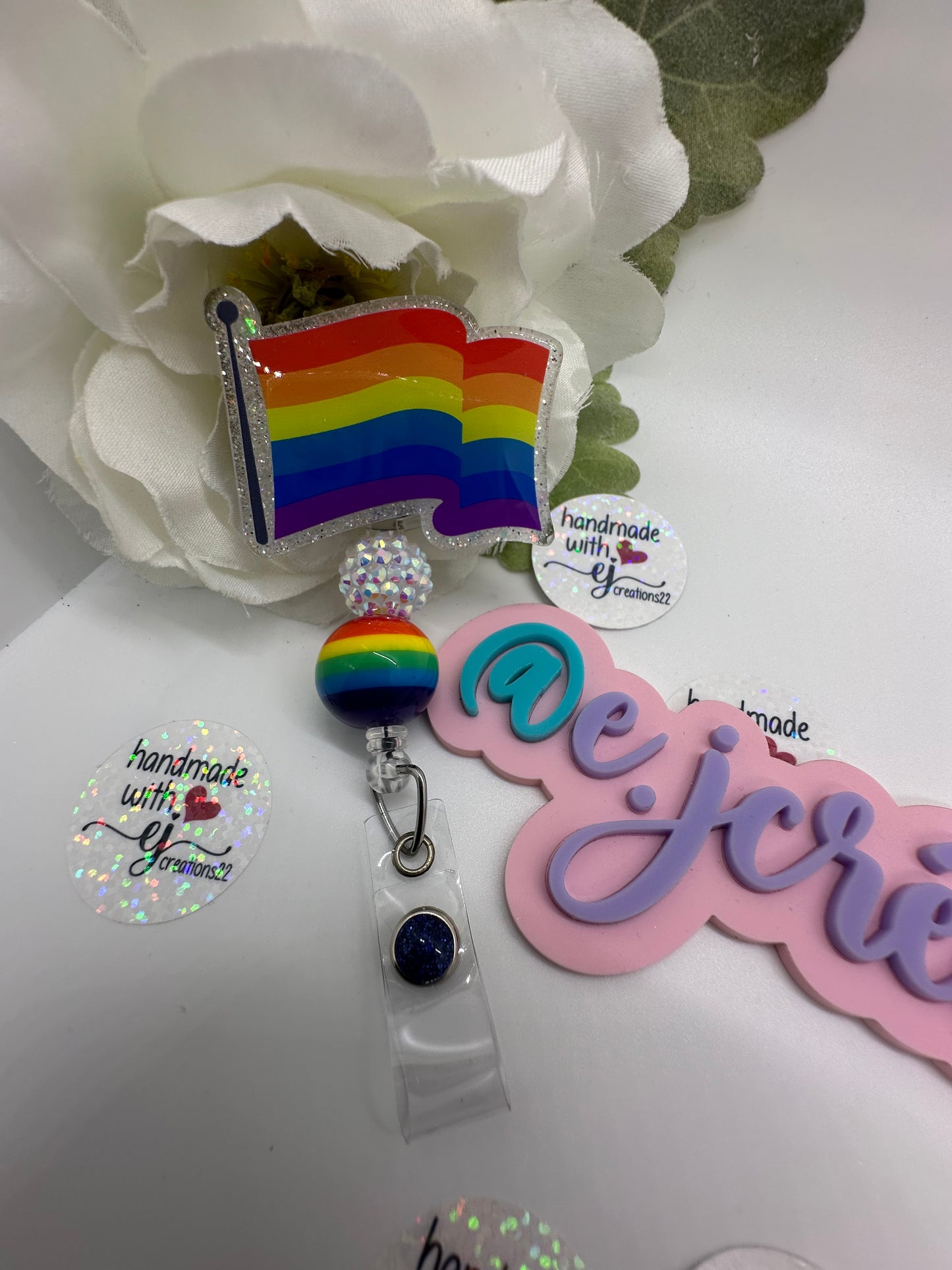 Rainbow Flag Badge Reel