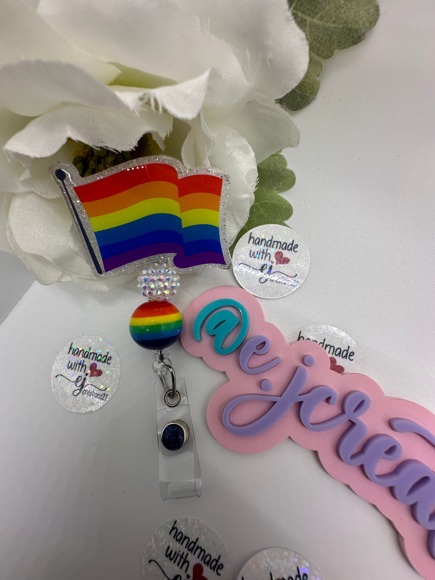 Rainbow Flag Badge Reel