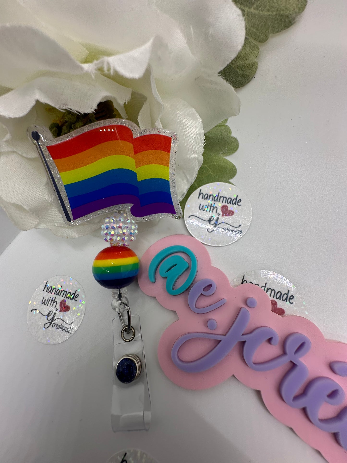 Rainbow Flag Badge Reel