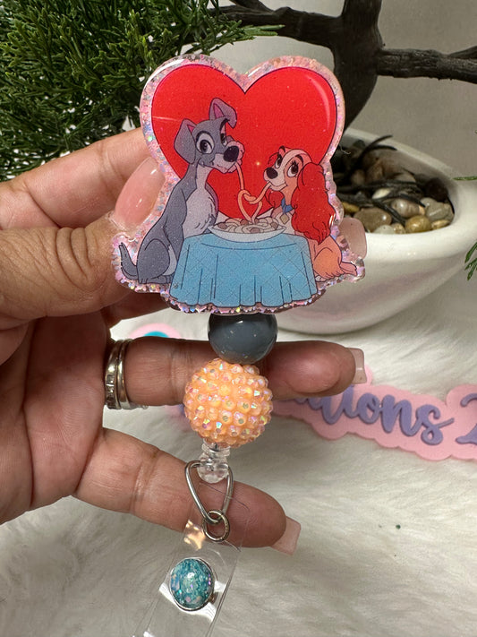Lady and Tramp Badge Reel
