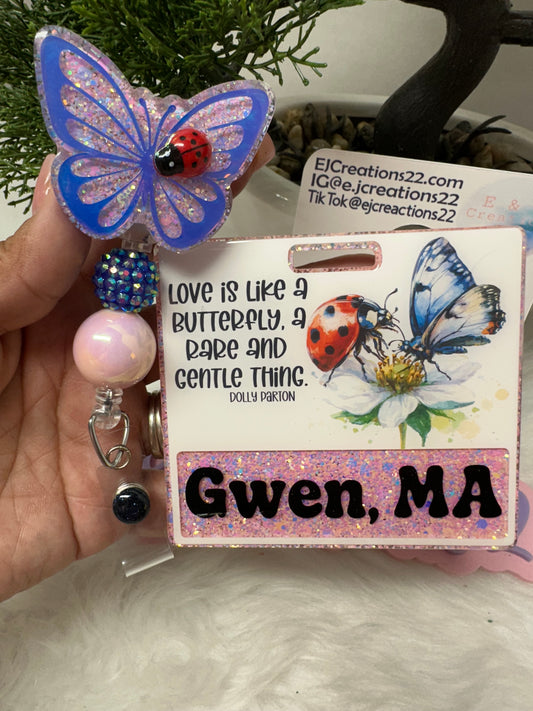 Butterfly with Ladybug Badge Buddy Set