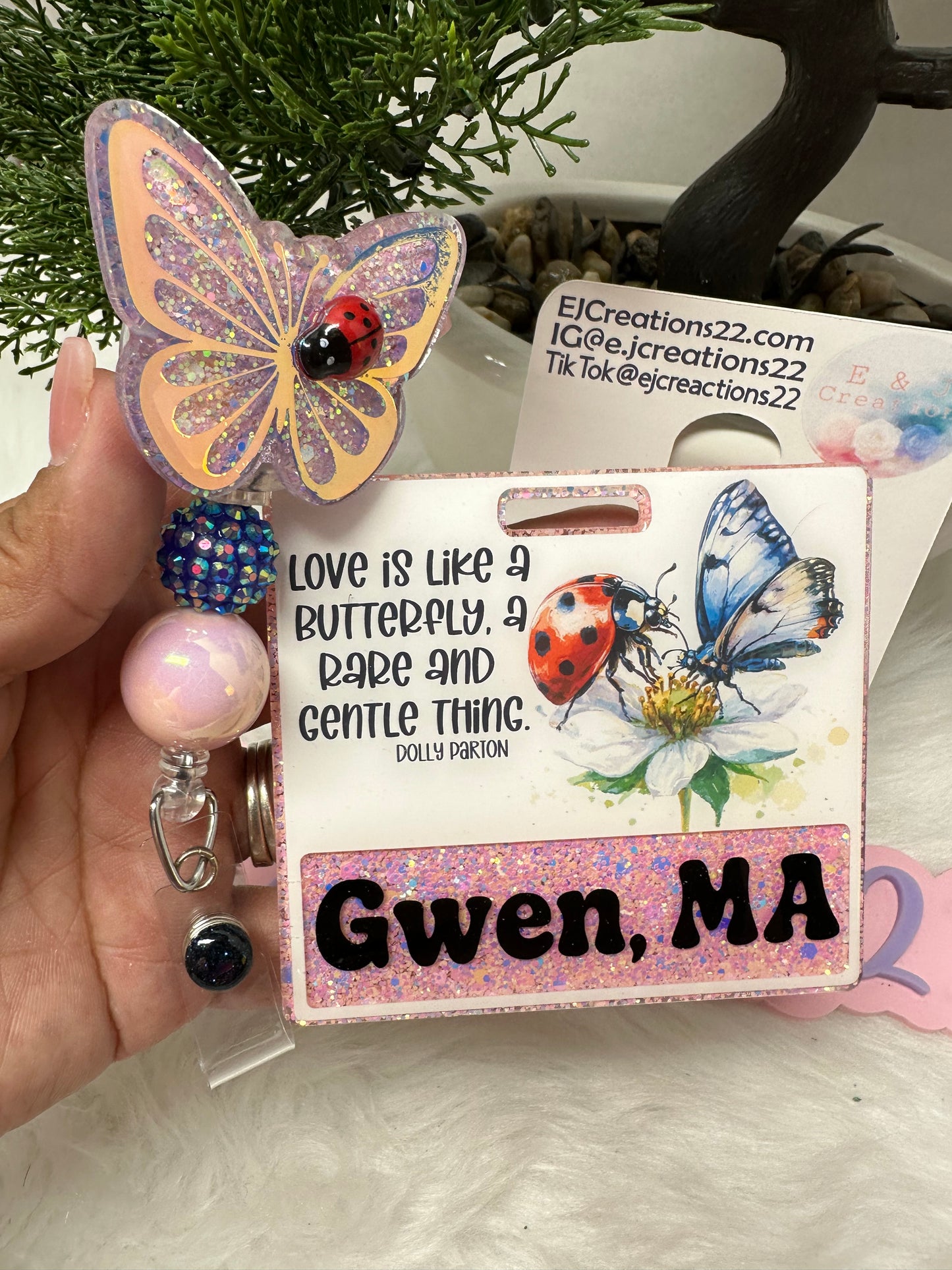 Butterfly with Ladybug Badge Buddy Set