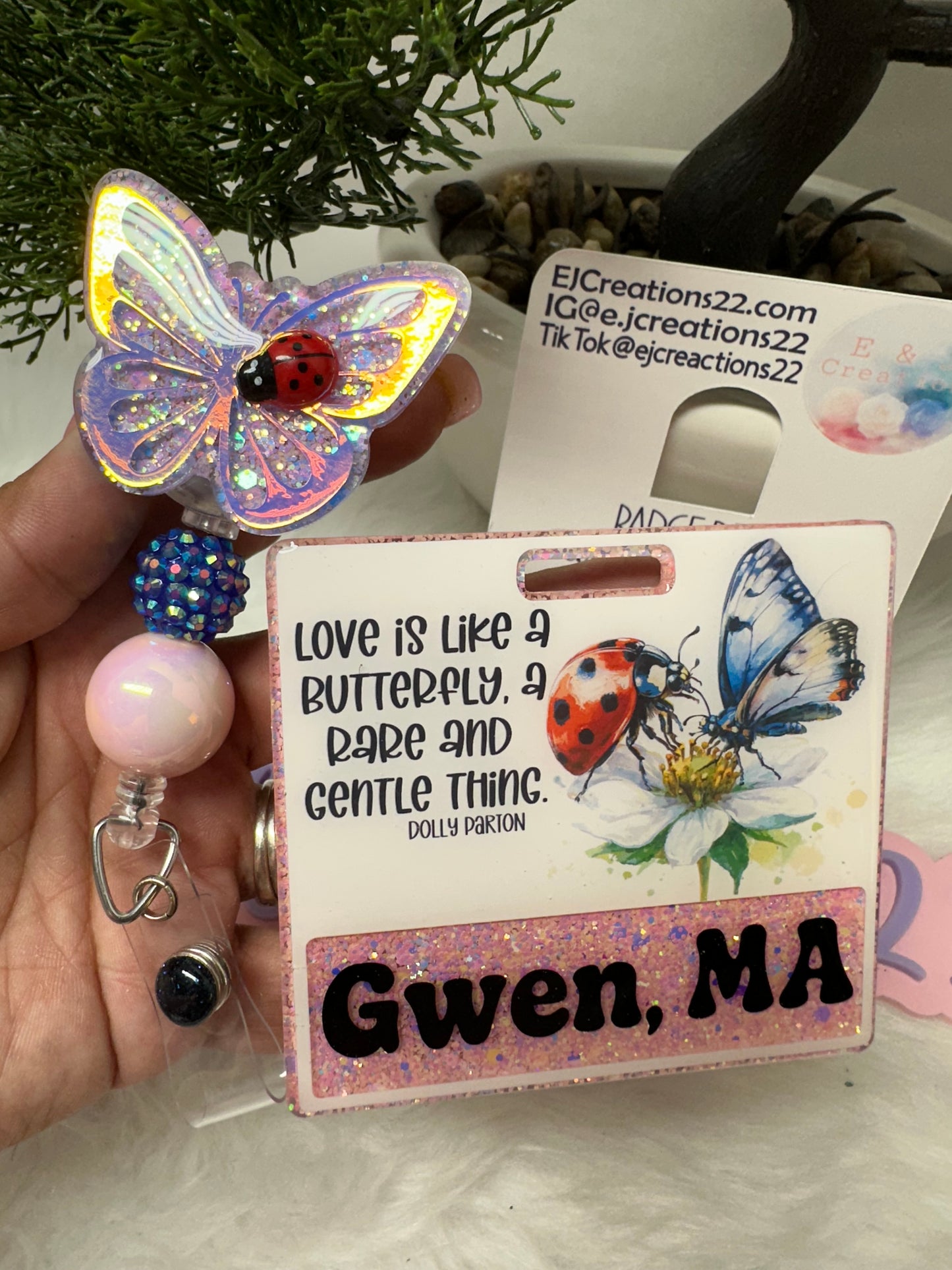 Butterfly with Ladybug Badge Buddy Set