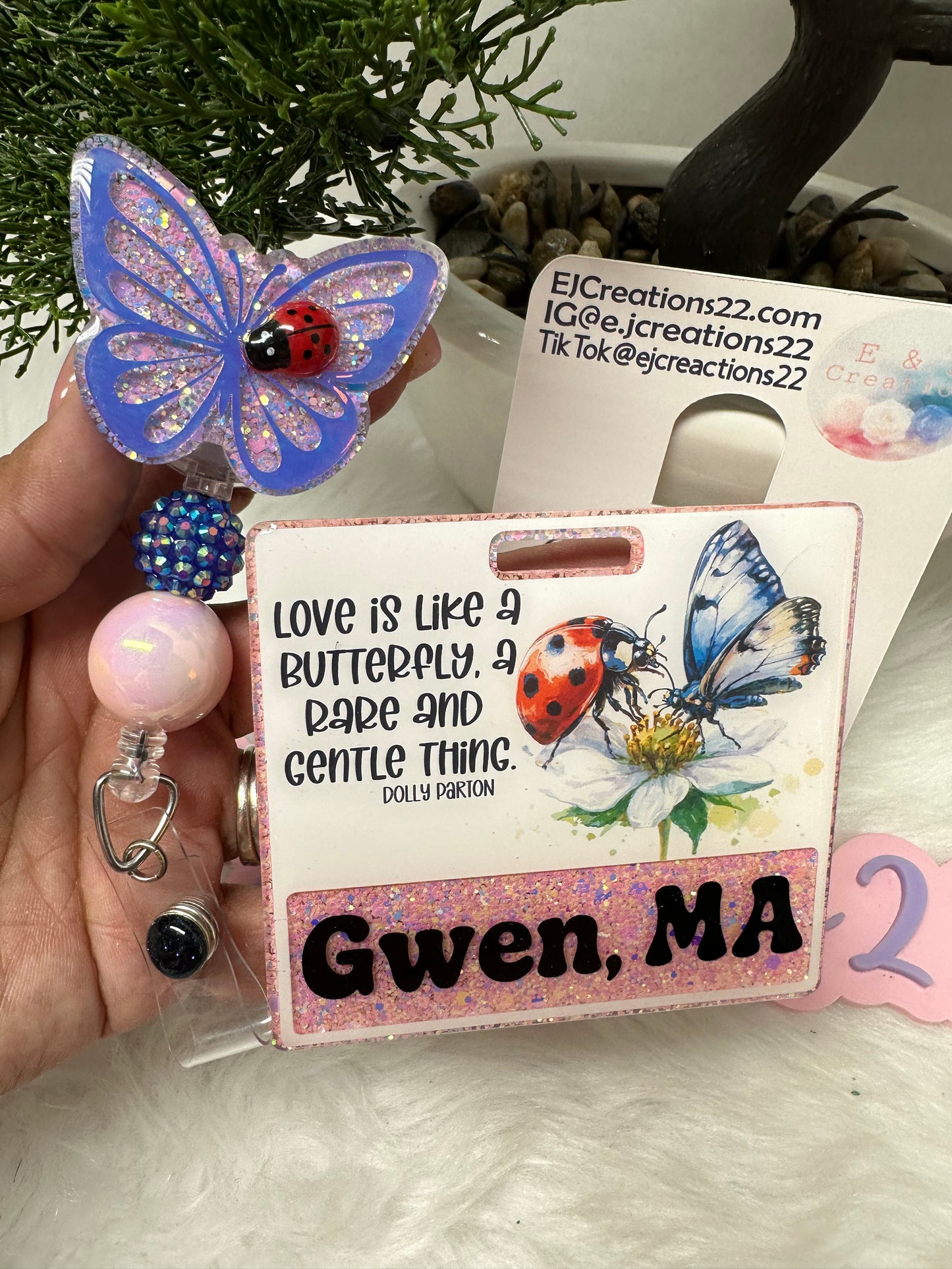 Butterfly with Ladybug Badge Buddy Set