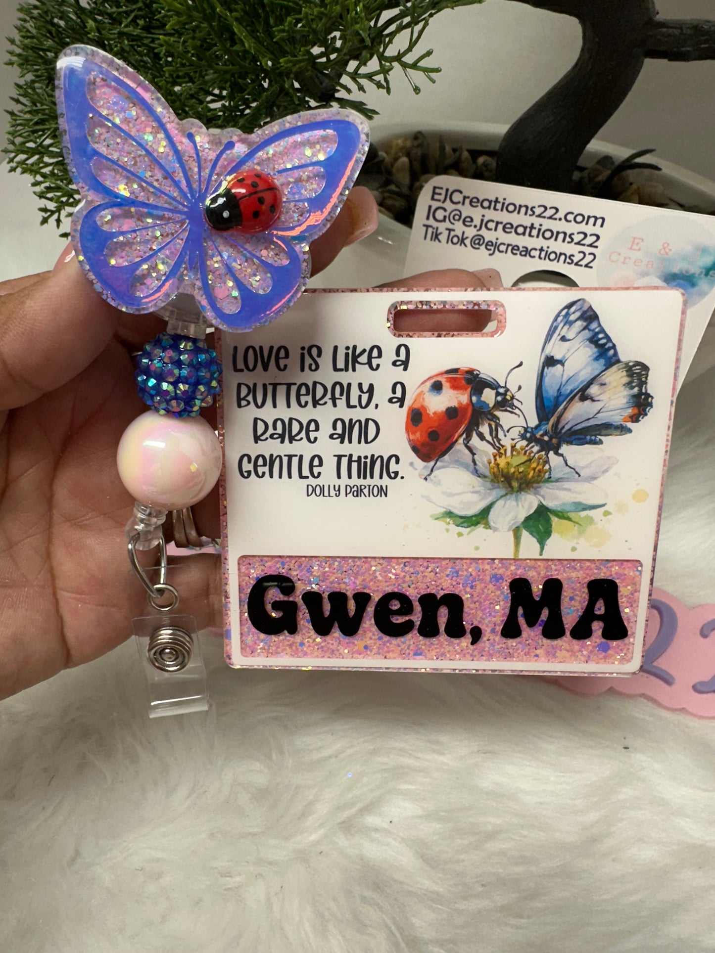Butterfly with Ladybug Badge Buddy Set